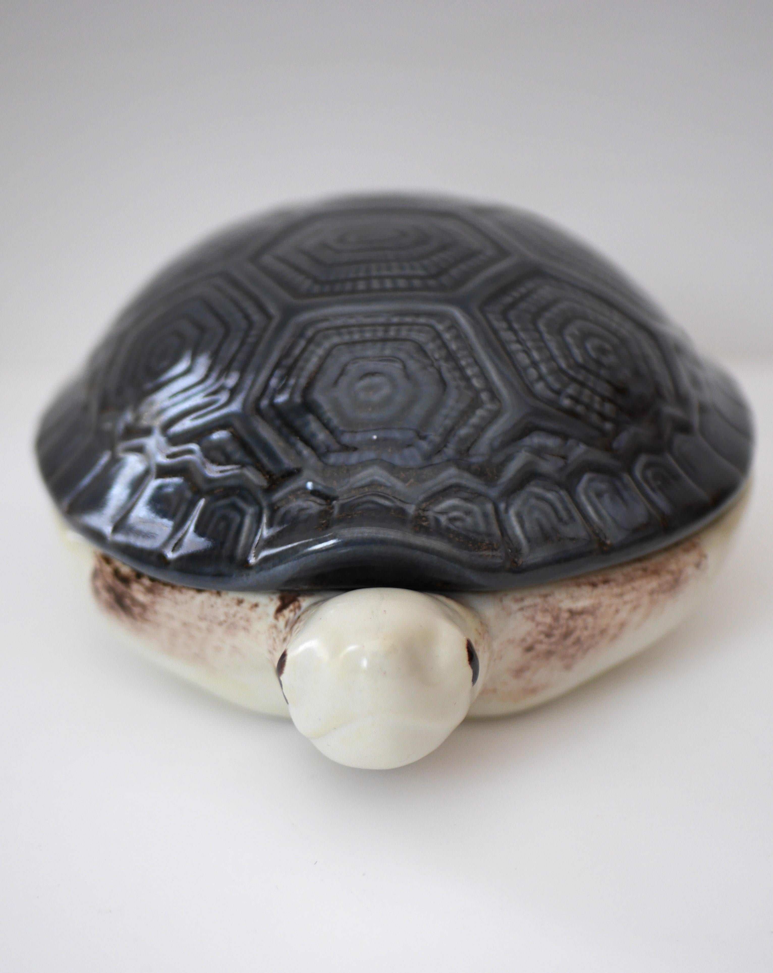 A collectable French Majolica Turtle Tureen by Michel Caugant For Sale 3