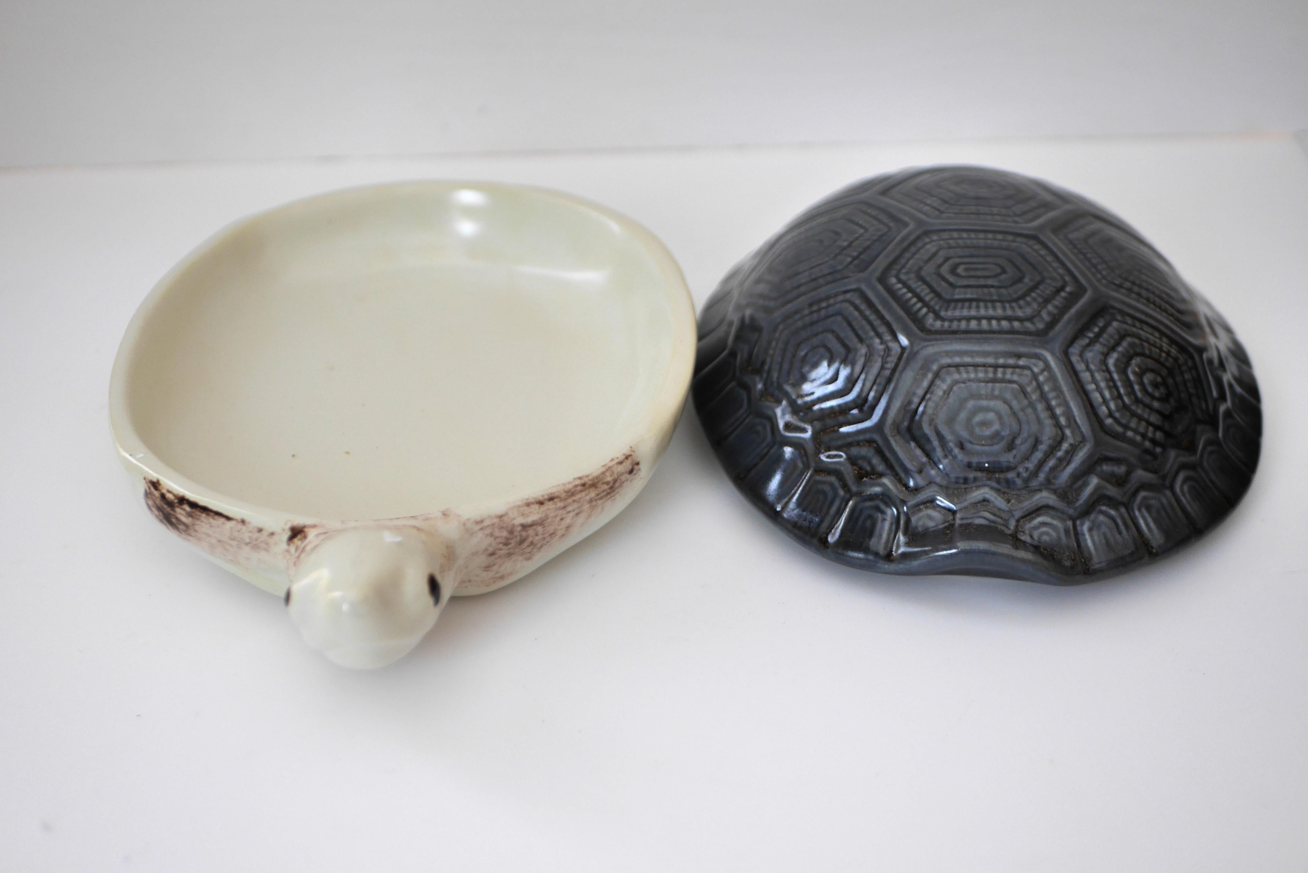 Mid-20th Century A collectable French Majolica Turtle Tureen by Michel Caugant For Sale