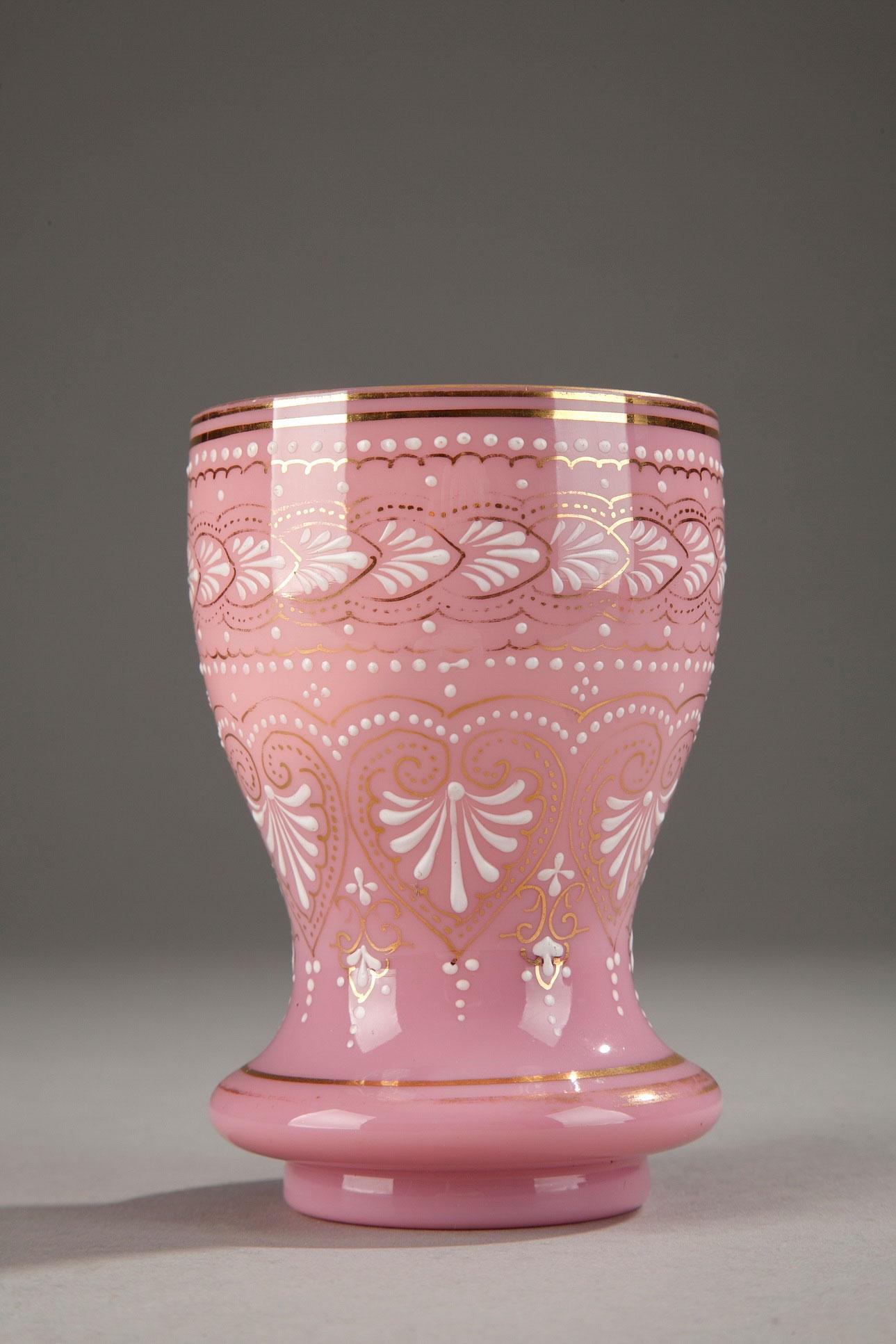 Napoleon III Collection of 10 Mid-19th Century Pink Opaline