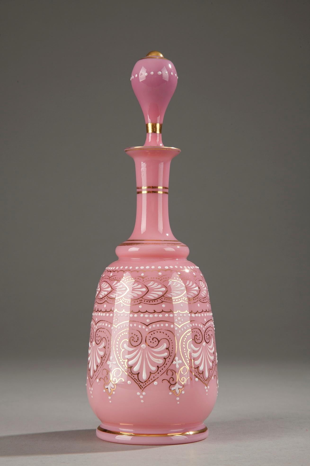 Collection of 10 Mid-19th Century Pink Opaline In Good Condition In Paris, FR
