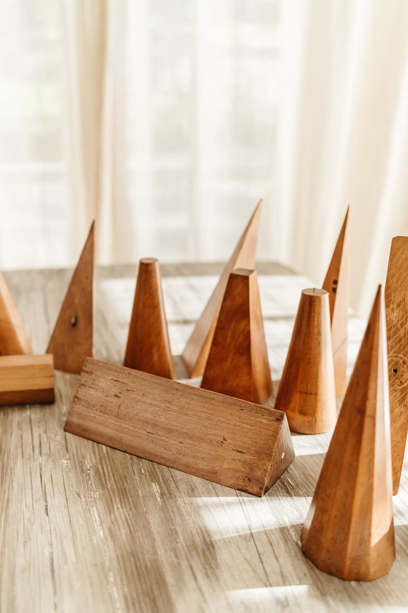 a collection of 12 ashwood geometric forms  For Sale 11