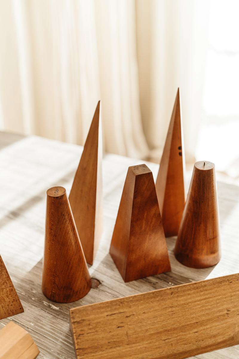 a collection of 12 ashwood geometric forms  For Sale 2