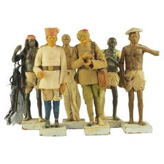 A Collection of 19th Century Clay Indian figures