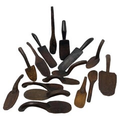 Antique Collection of 19th Century Wooden Spoons