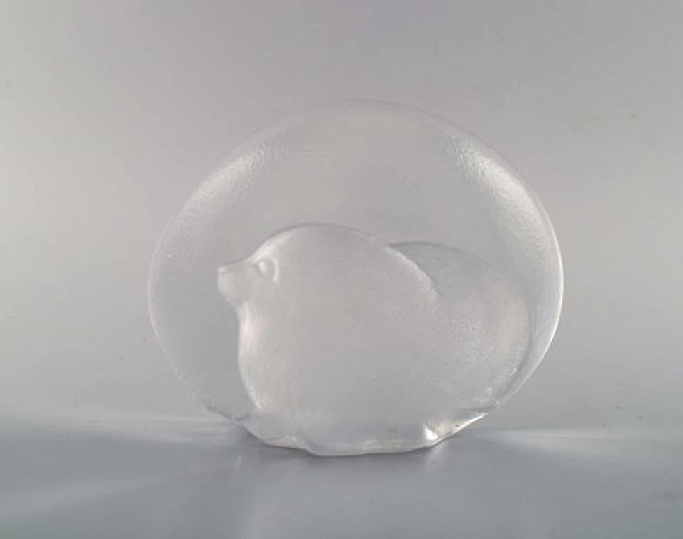 Collection of 5 Art Glass Sculptures with Arctic Animal Motifs, 1980s In Good Condition For Sale In Copenhagen, DK