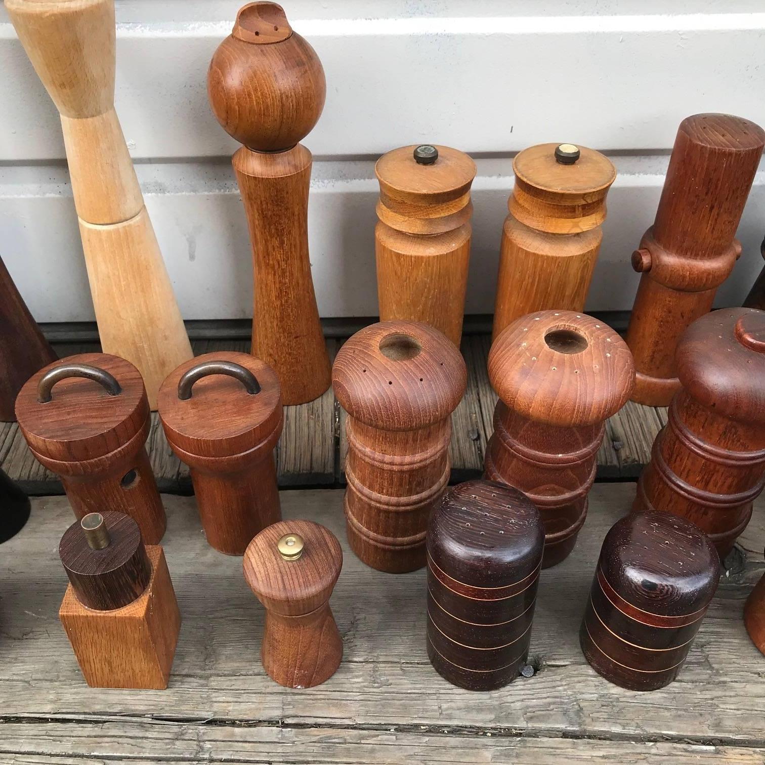 Collection of 62 Danish Peppermills and Others by Jen Quistgaard and Others 4