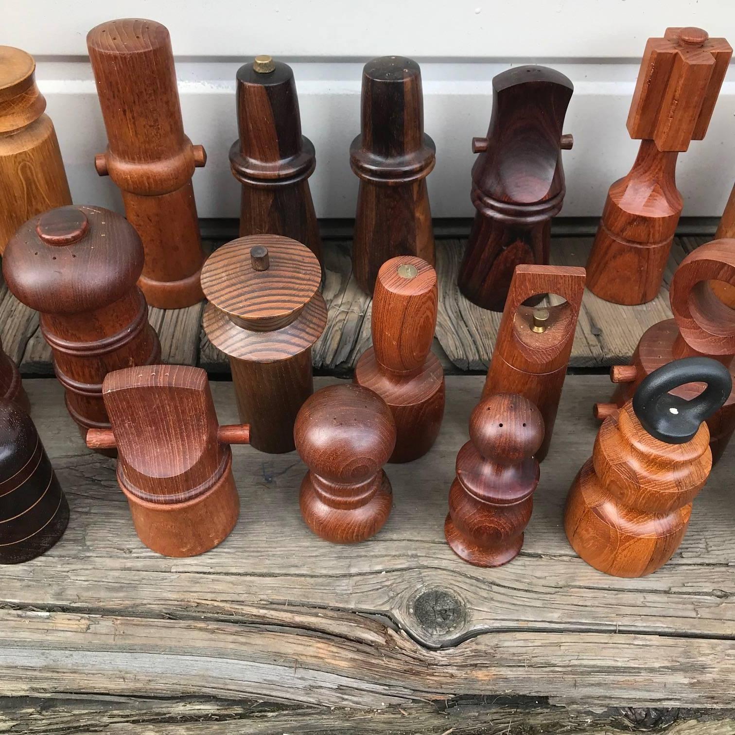 Collection of 62 Danish Peppermills and Others by Jen Quistgaard and Others 3