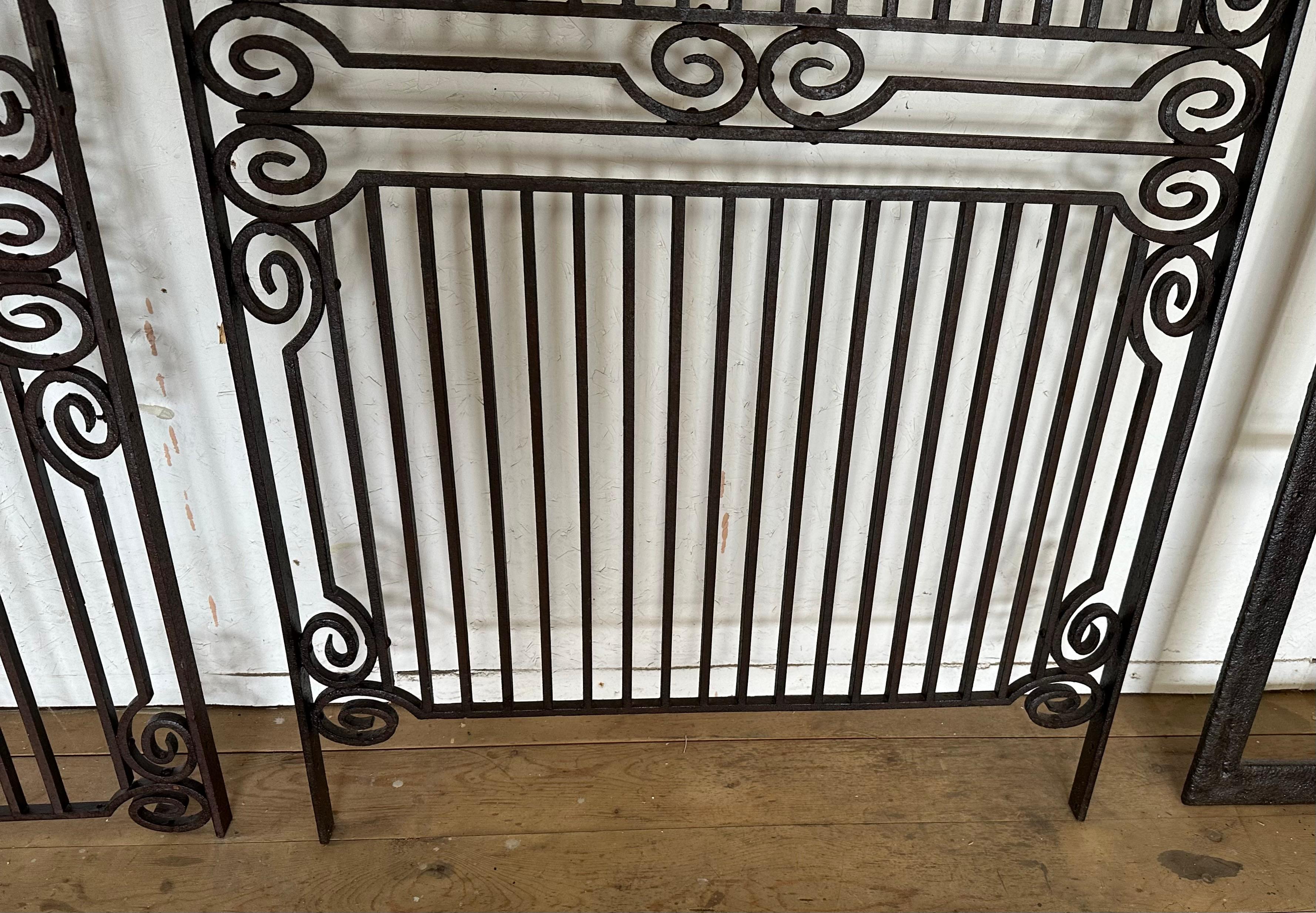 A Collection of 7 Antique Iron Gate or Fence Panels, Sold Singly For Sale 13