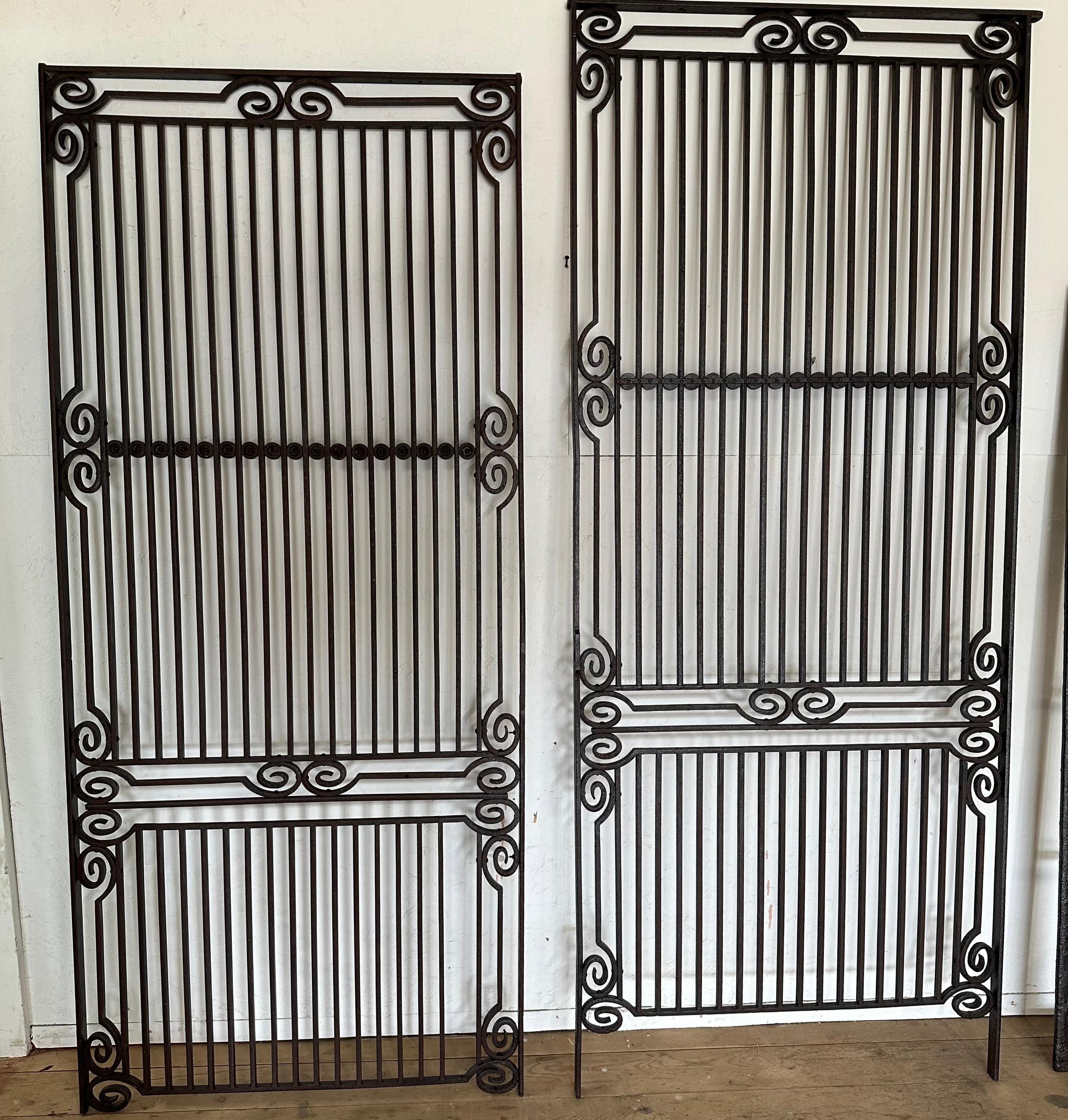 A Collection of 7 Antique Iron Gate or Fence Panels, Sold Singly For Sale 15