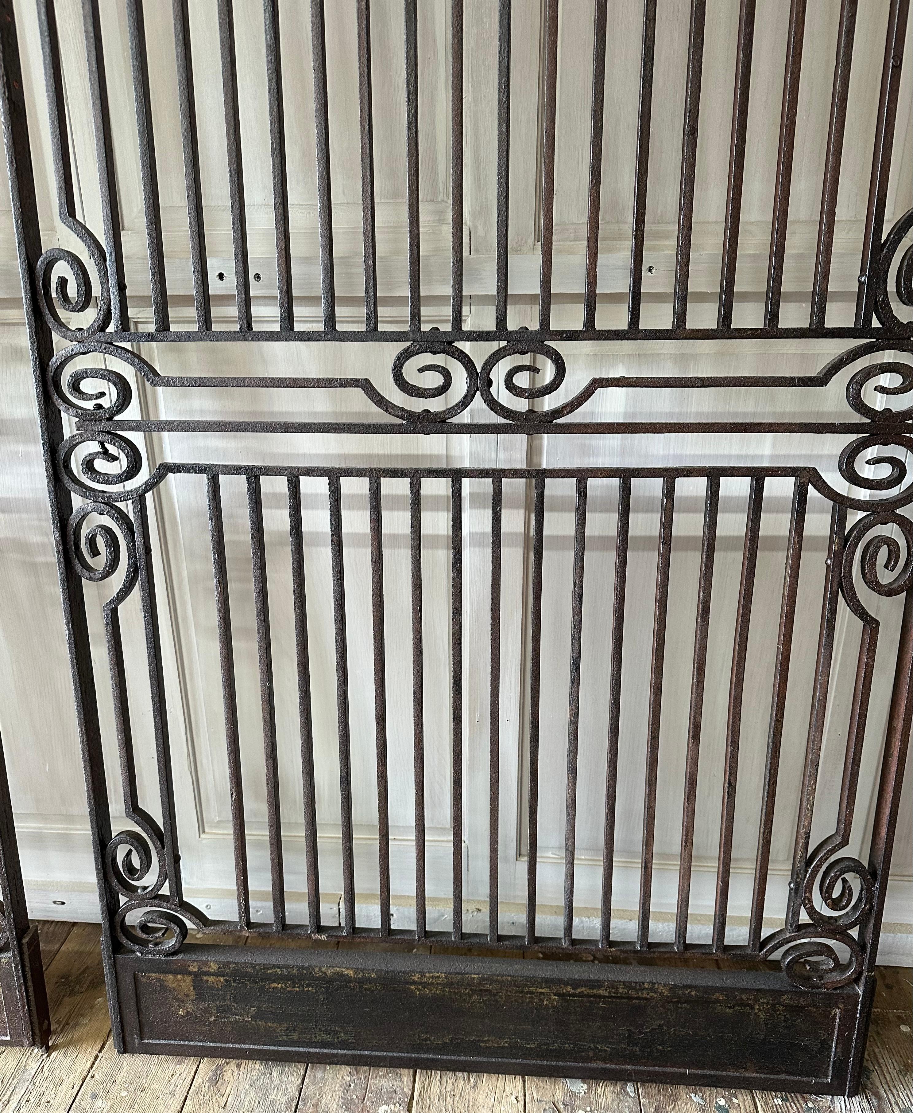 19th Century A Collection of 7 Antique Iron Gate or Fence Panels, Sold Singly For Sale