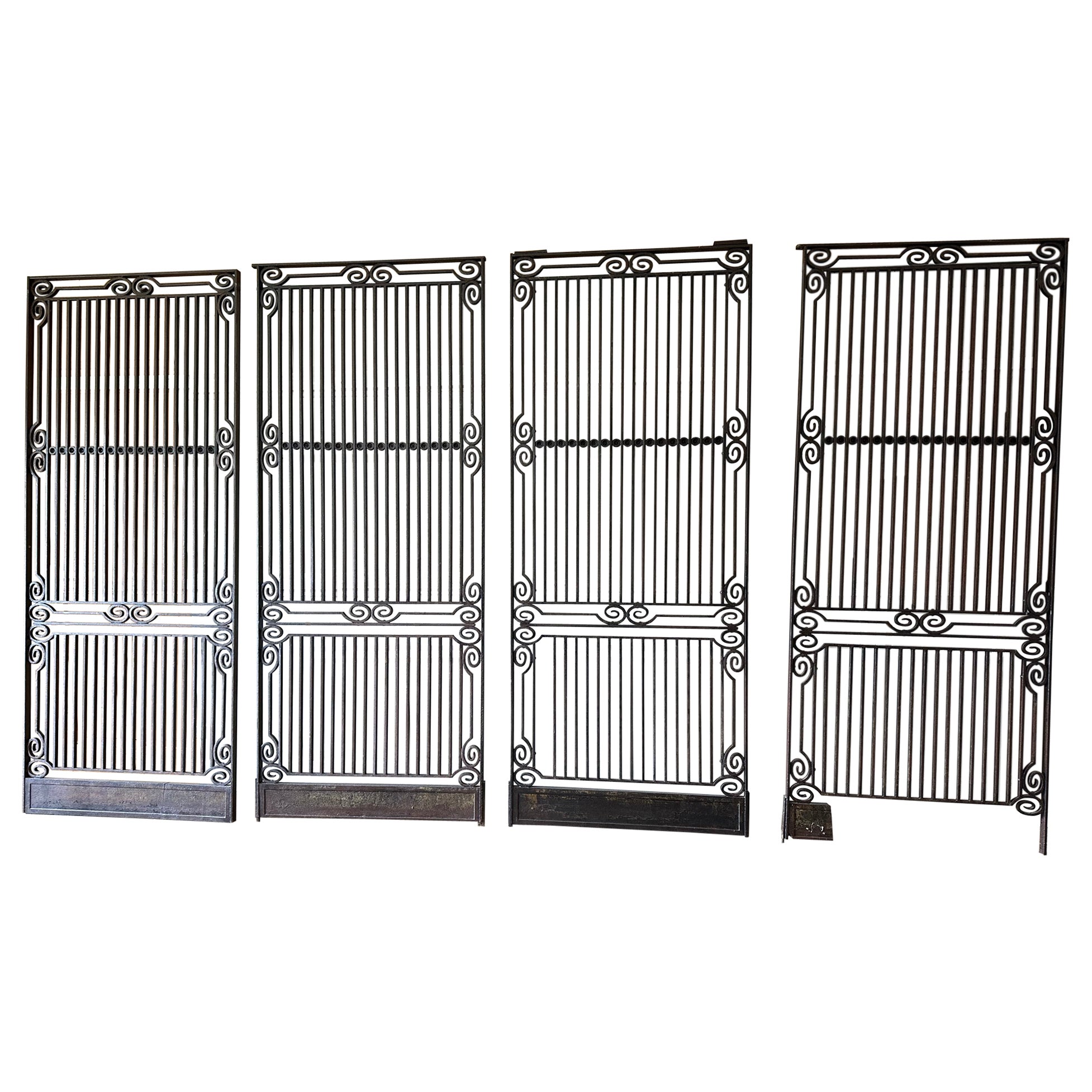 A Collection of 7 Antique Iron Gate or Fence Panels, Sold Singly