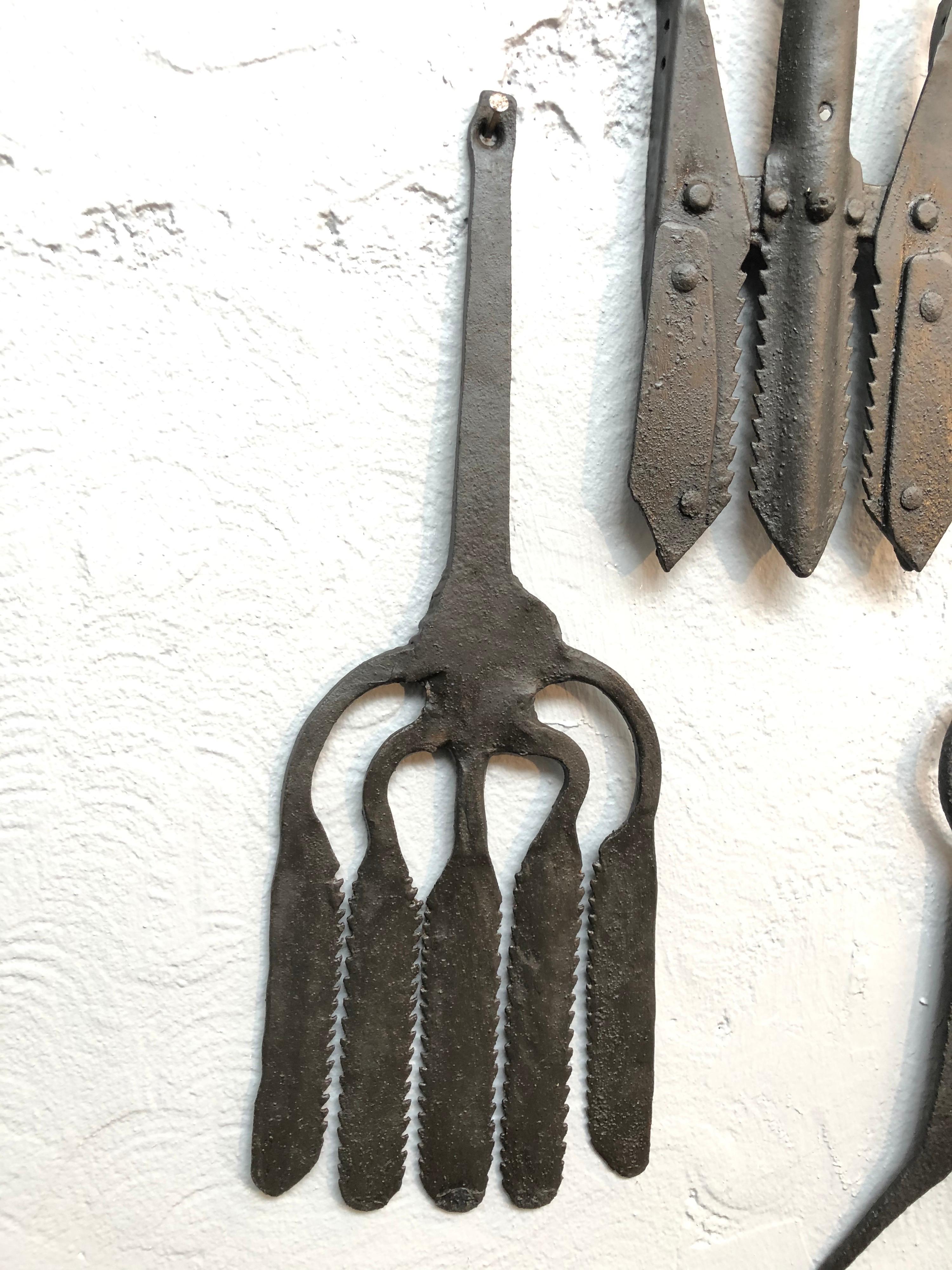 antique eel forks