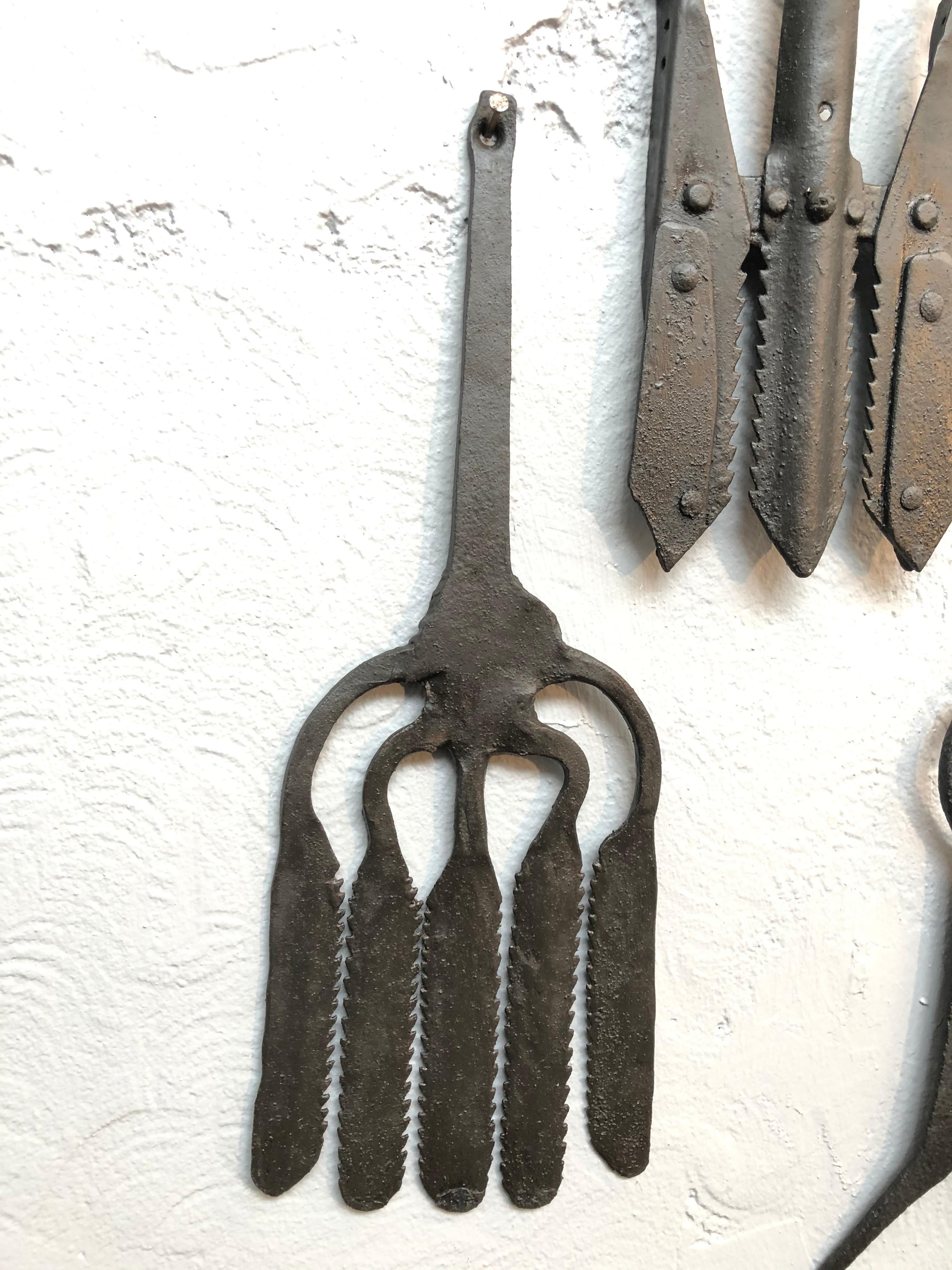 antique eel forks