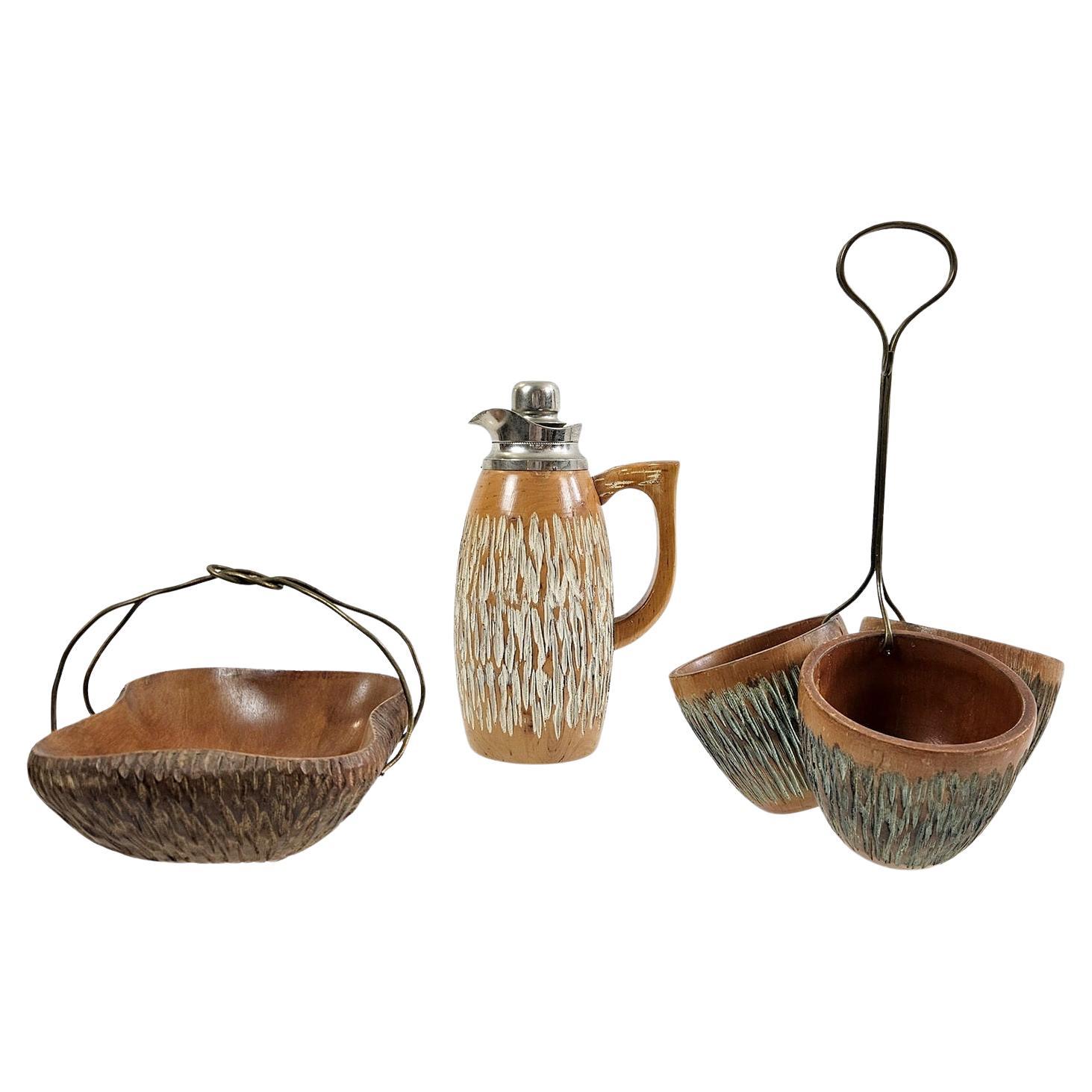 Collection de bols et de thermos d'Aldo Tura pour Macabo en vente