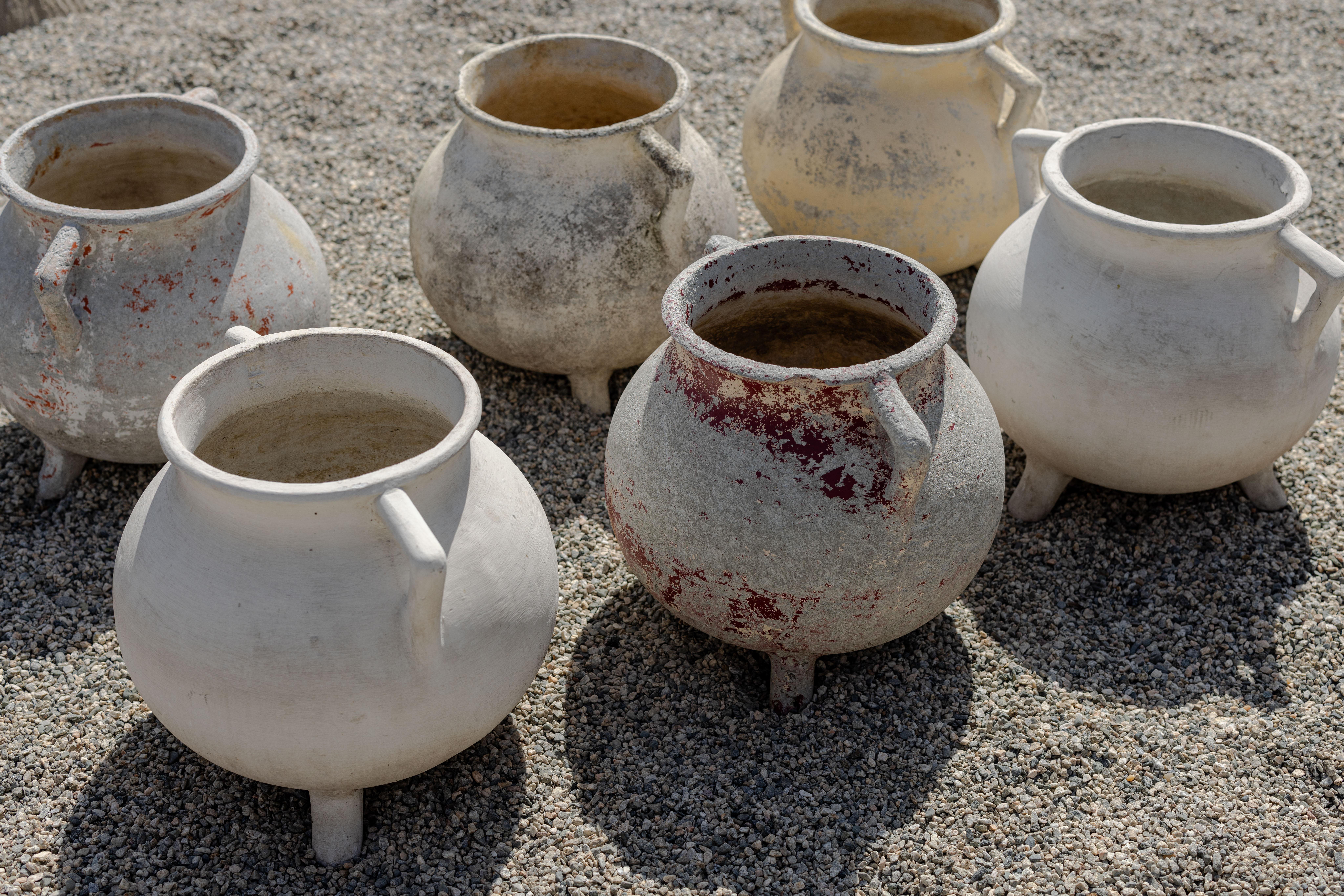 A Collection of Concrete Marmite Planters by Willy Guhl, 1960's, Switzerland

H 18
