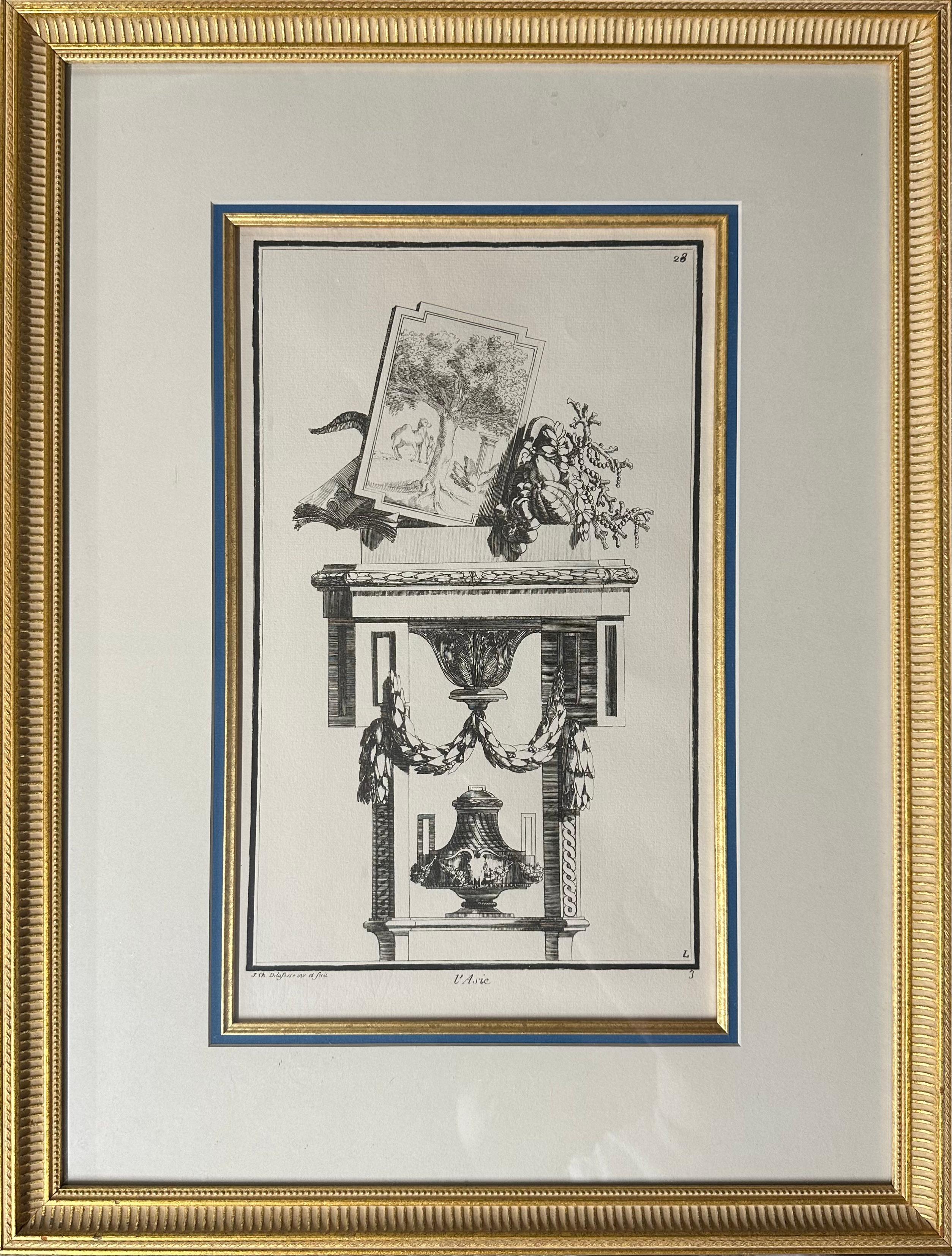 Giltwood A Collection of Engravings Illustrating 18th Century Furniture and Objects For Sale
