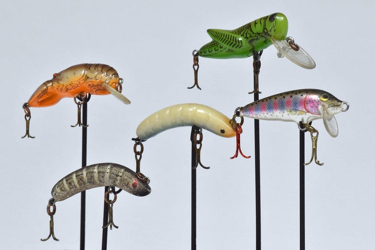 Collection of Five Vintage Fishing Lures at 1stDibs