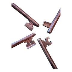 Antique A collection of four 19th century iron keys
