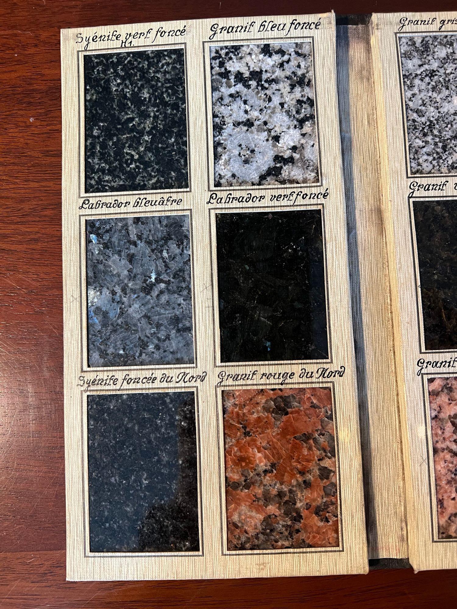 French Collection of Granite Samples, 19th Century For Sale