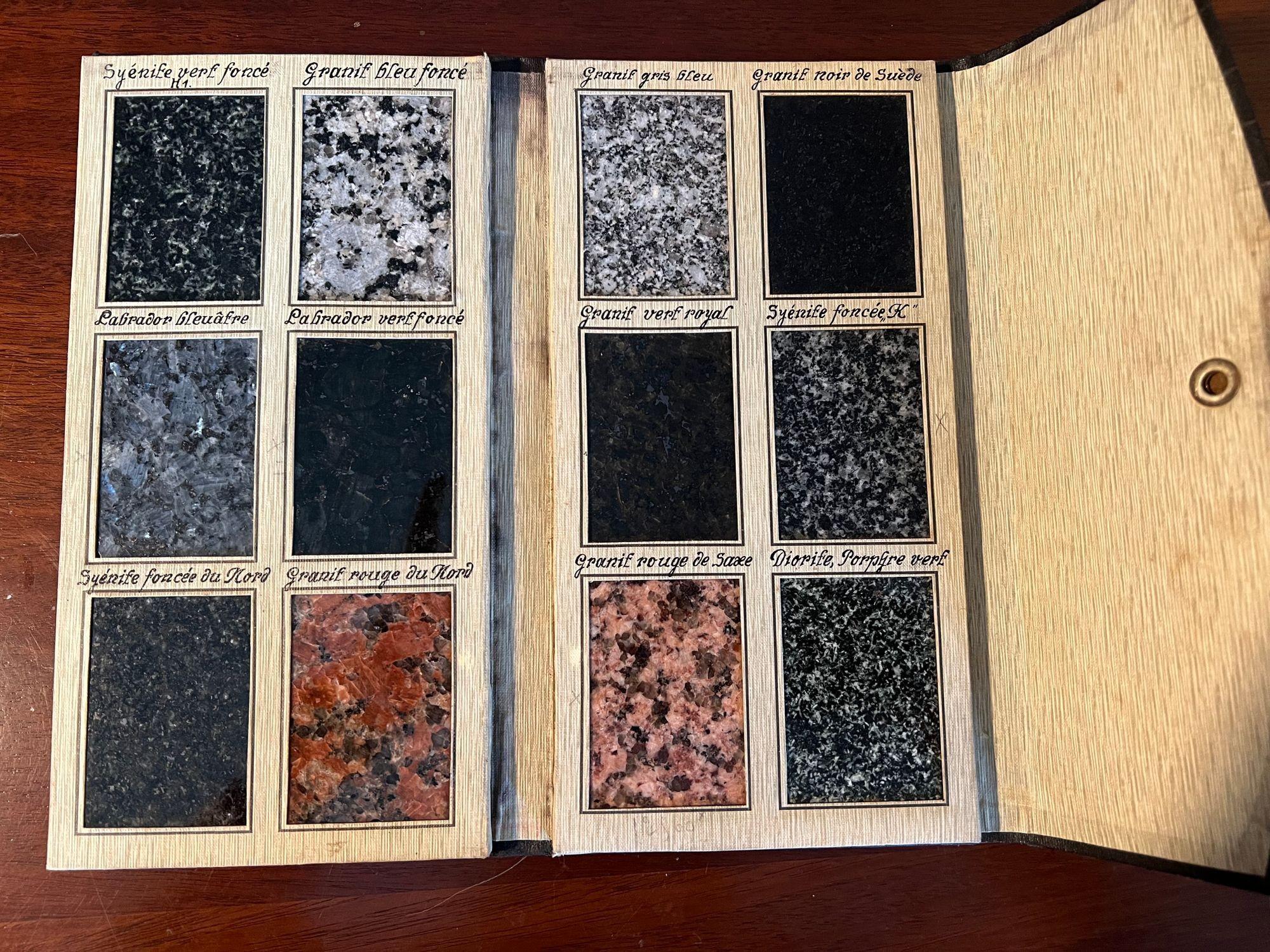 Carved Collection of Granite Samples, 19th Century For Sale
