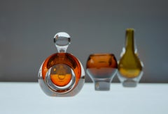 A collection of Modern Scandinavian sommerso glass by Mona Morales Kosta Sweden