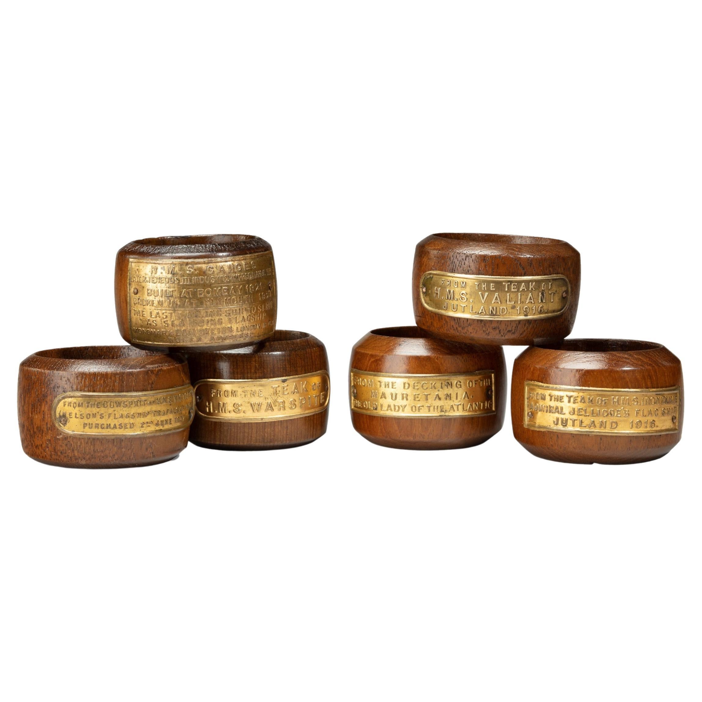 Collection of Napkin Rings Made from Ships’ Timbers