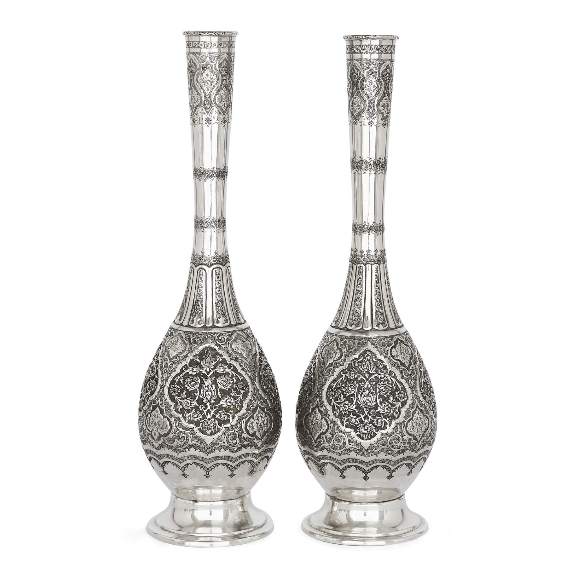 Islamic Collection of Persian Silverware and Tableware For Sale