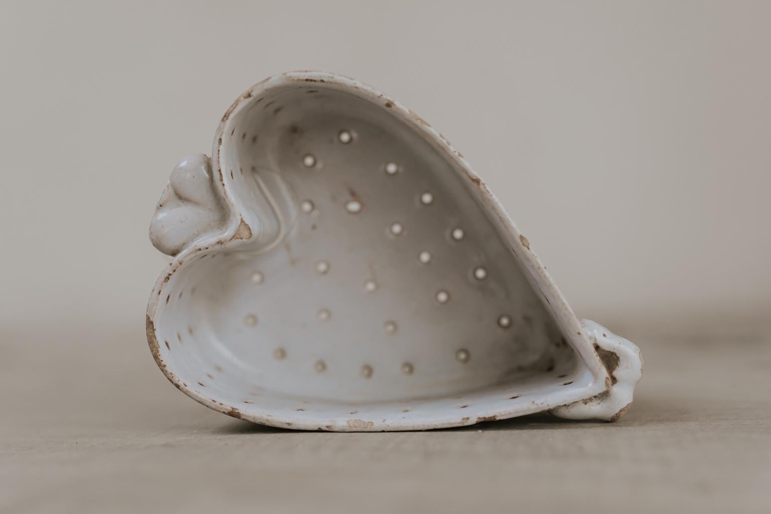 18th Century Collection of Porcelain Cheese Moulds For Sale