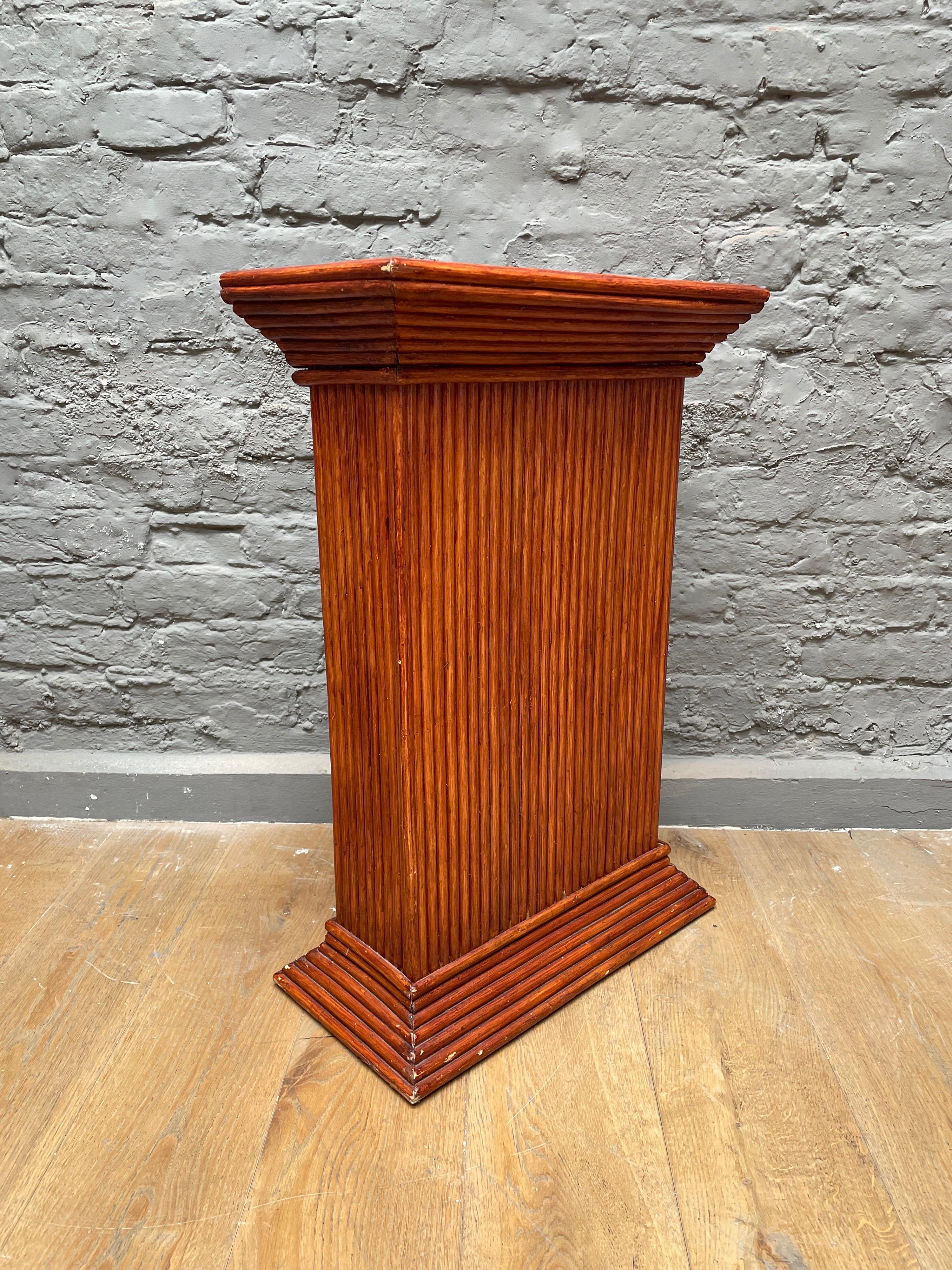 French Collection of Rattan Pedestals