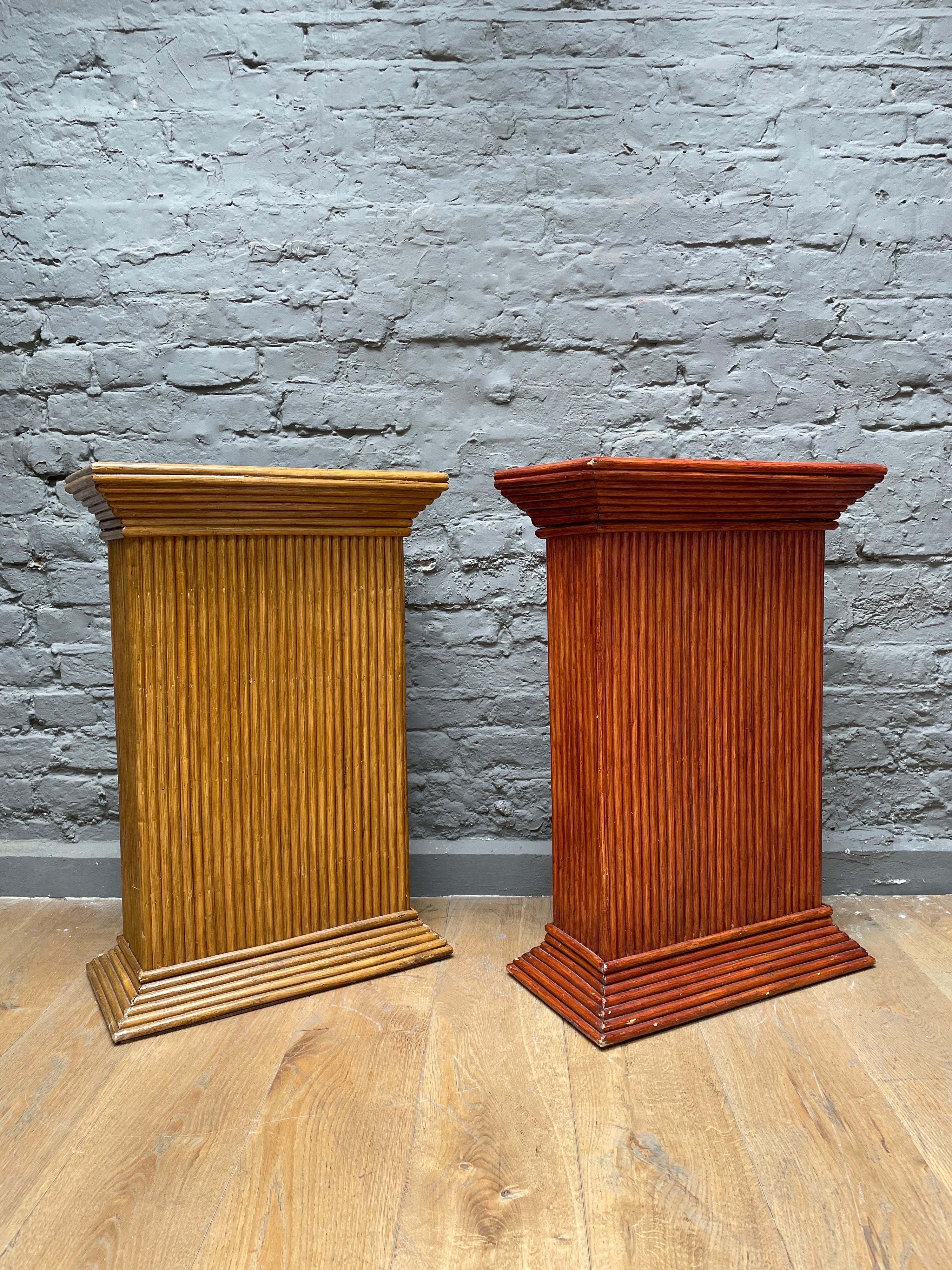Collection of Rattan Pedestals In Good Condition In London, GB