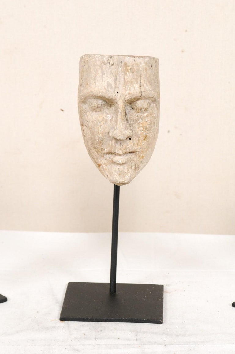 Collection of Three Mid20th Century Mask Molds from Ecuador on Custom