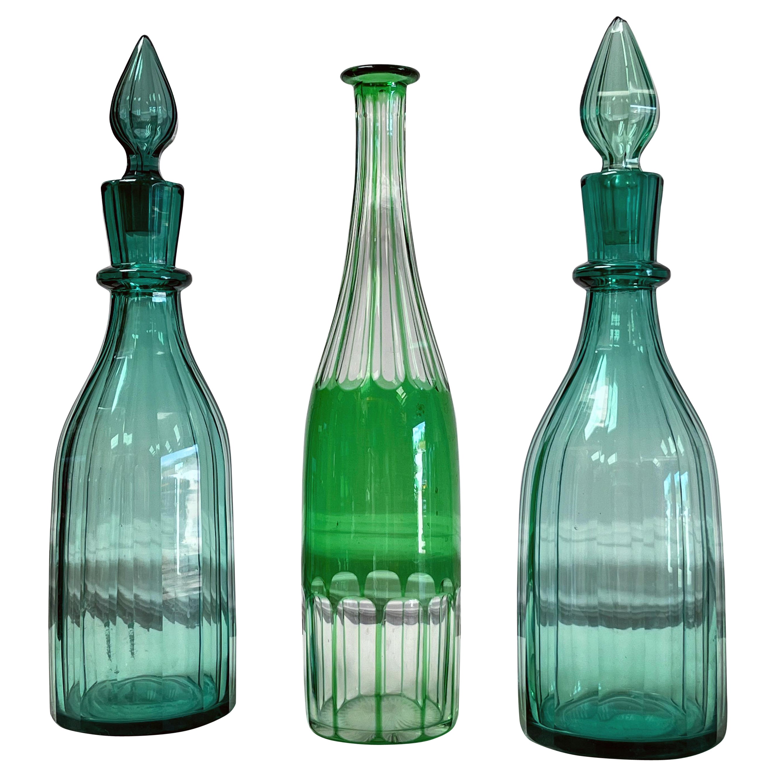 A collection of three nineteenth century spirit bottles