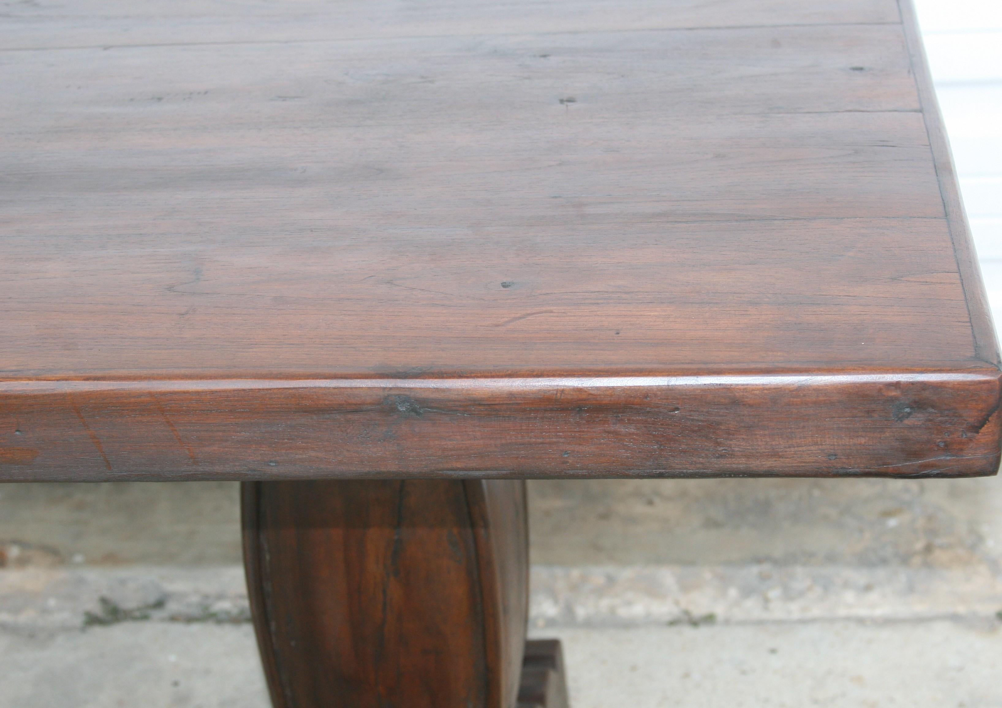 Anglo Raj Colonial Era Solid Teak Wood Breakfast Table from a Settler's Home For Sale