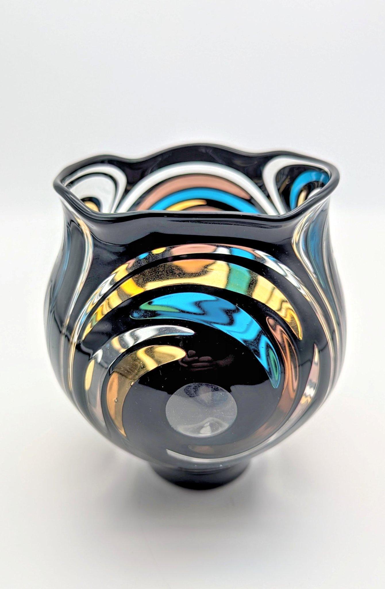 Un colorato vaso a fiamma di Albrecht Greiner-Mai, del 1990. In condizioni buone in vendita a Aachen, DE