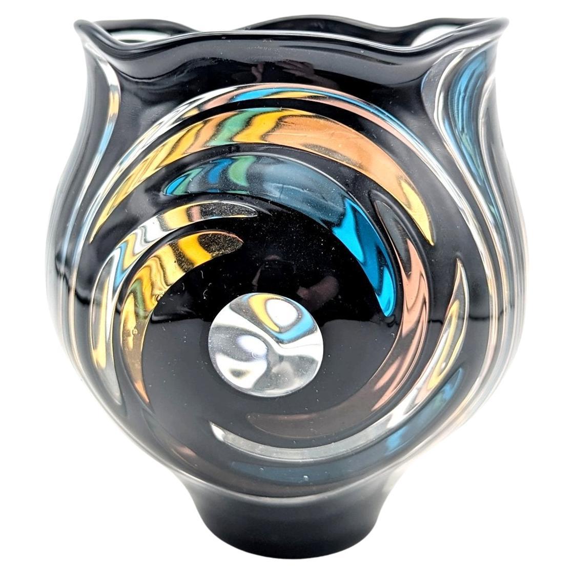 Un colorato vaso a fiamma di Albrecht Greiner-Mai, del 1990. in vendita