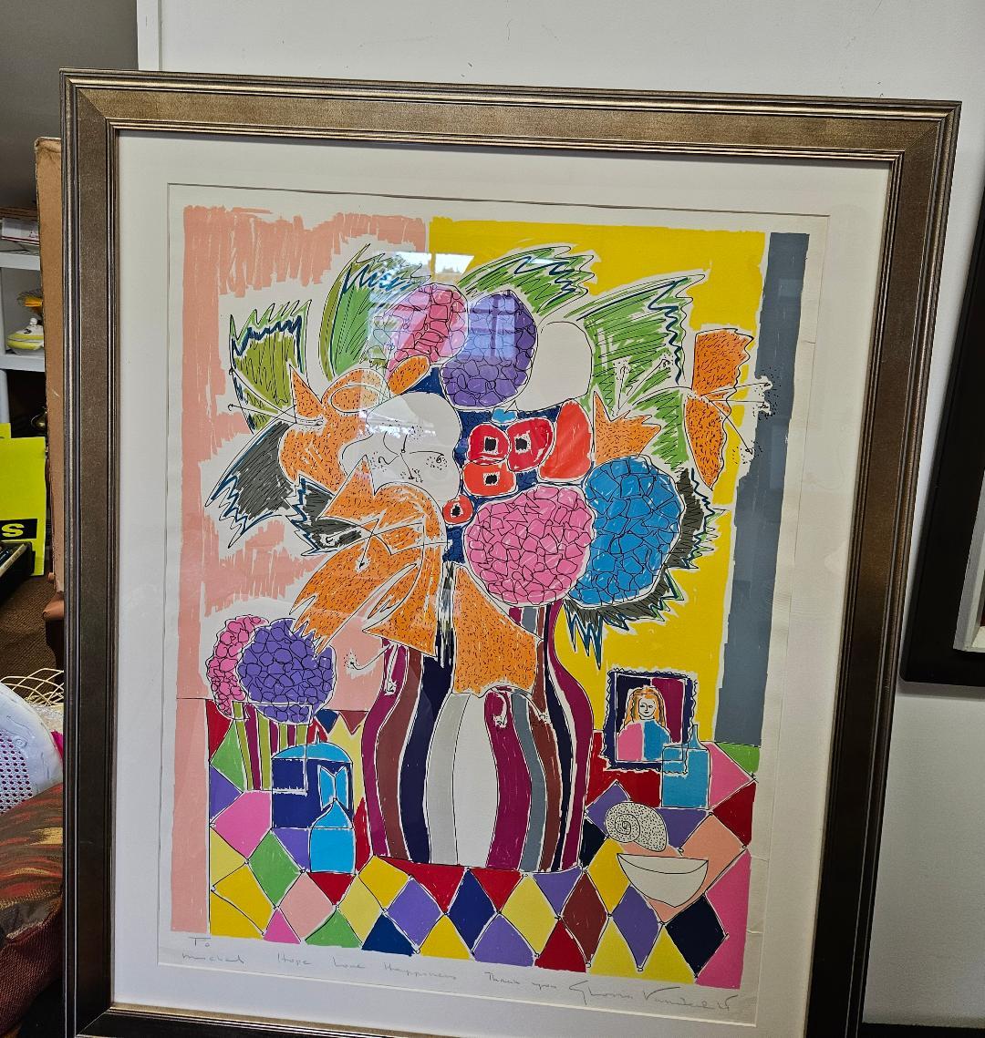 A Colorful Pencil Signed Lithograph by Glovia Vanderbilt, Titled 