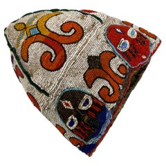 A colourful beaded Yoruba 'crown'