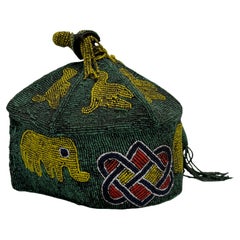 Couronne de perles Yoruba colorée