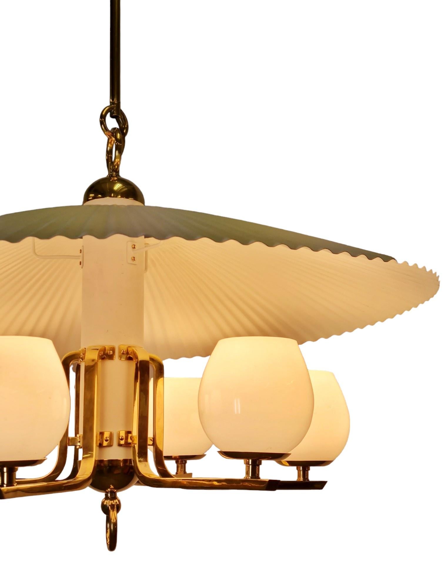 A Comissioned Paavo Tynell Ceiling Lamp, Taito, 1940s For Sale 3