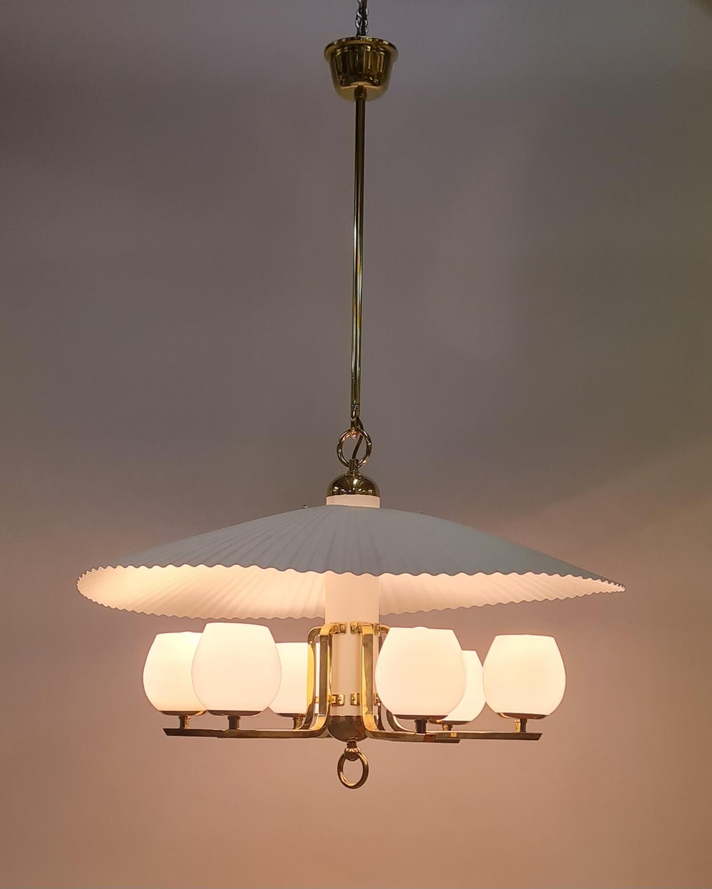 A Comissioned Paavo Tynell Ceiling Lamp, Taito, 1940s For Sale 4