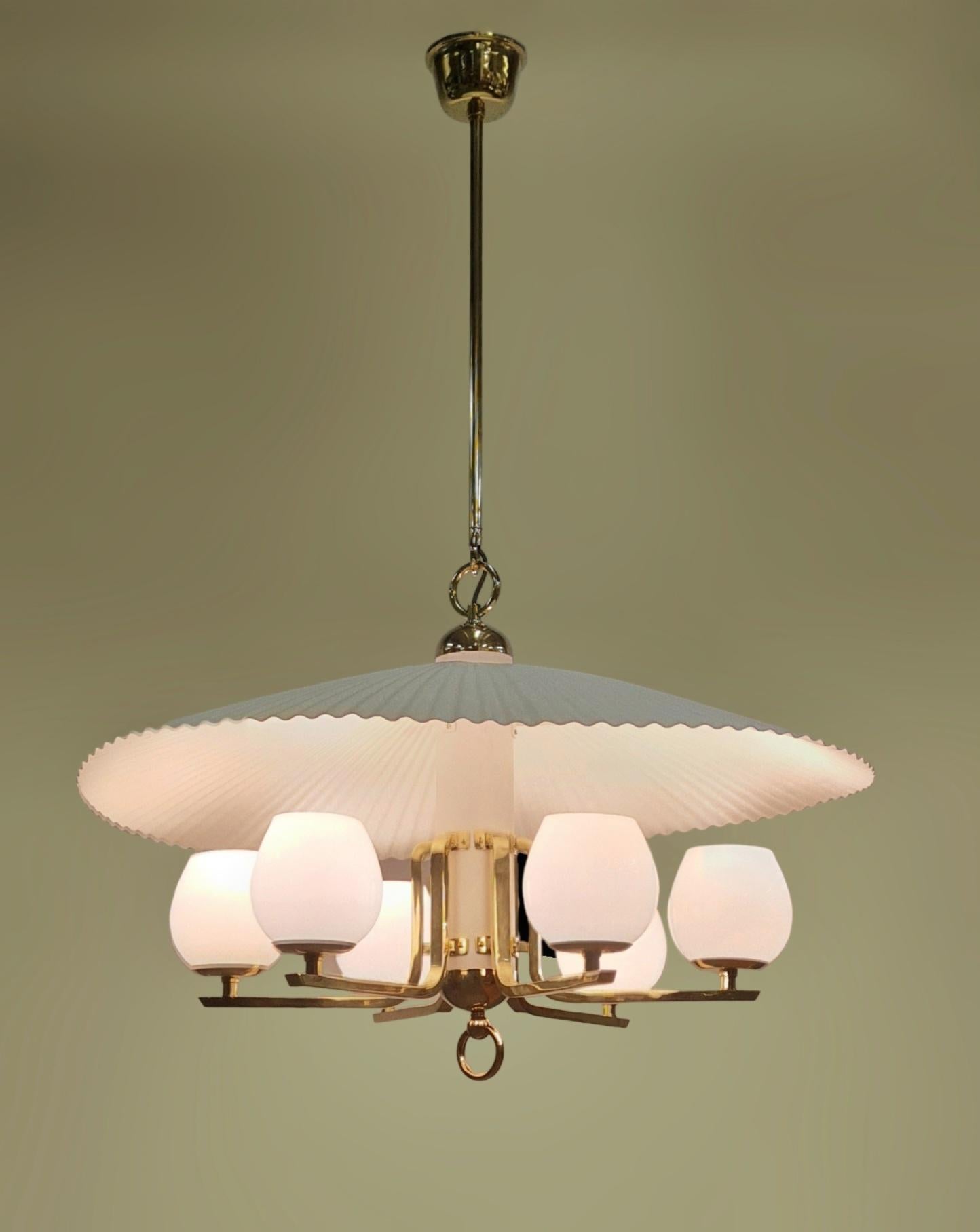 A Comissioned Paavo Tynell Ceiling Lamp, Taito, 1940s For Sale 6