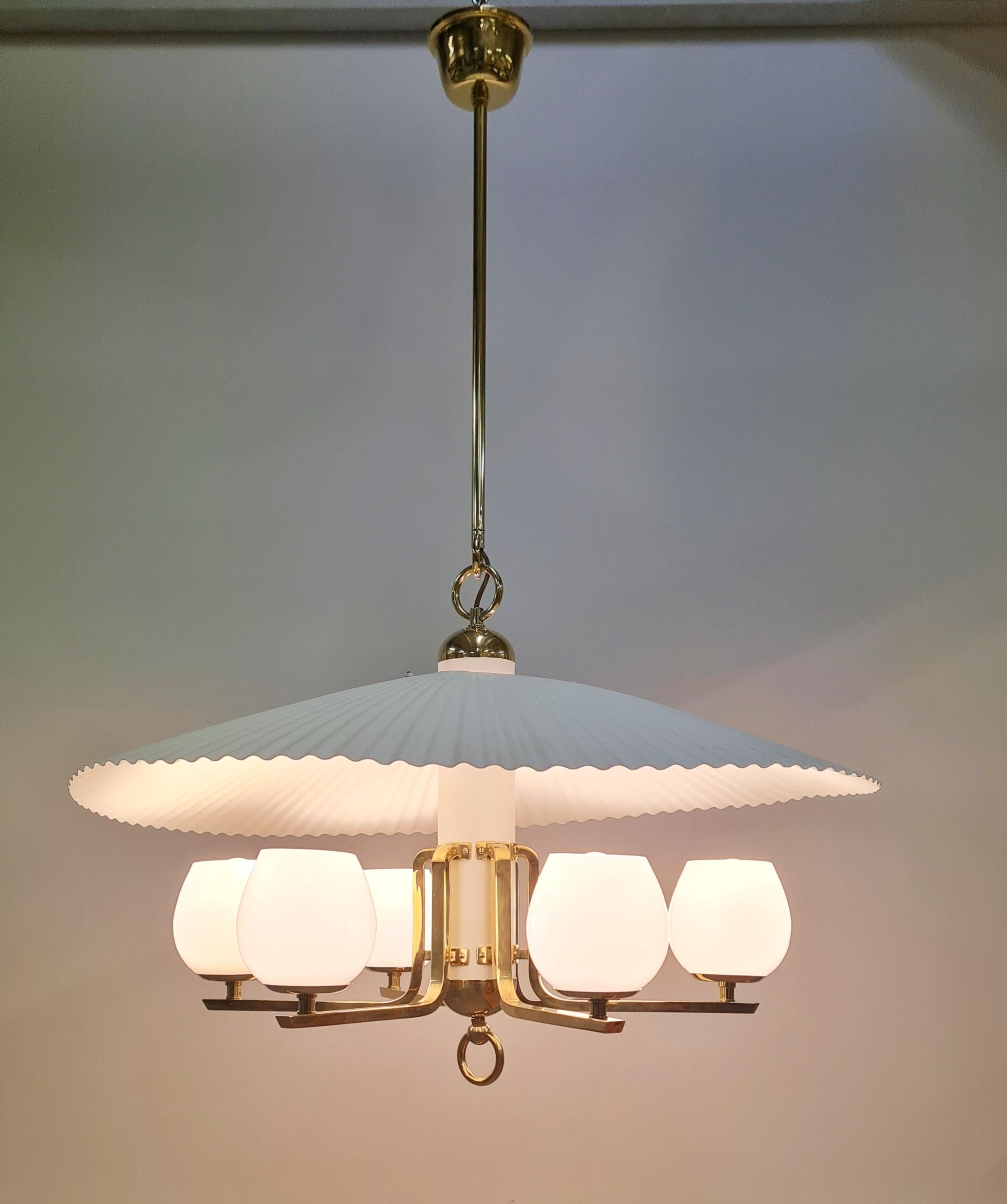 Mid-Century Modern A Comissioned Paavo Tynell Ceiling Lamp, Taito, 1940s For Sale