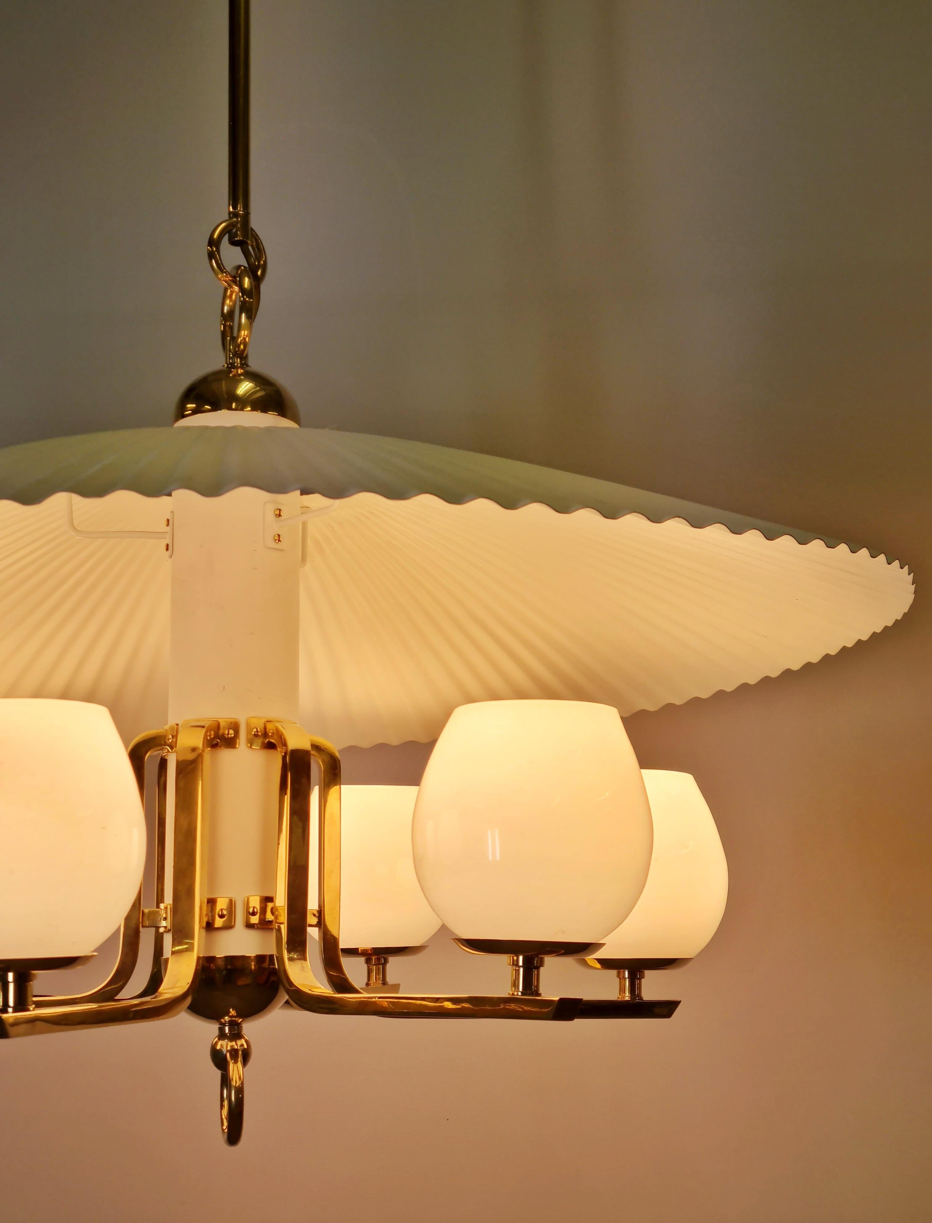 Metal A Comissioned Paavo Tynell Ceiling Lamp, Taito, 1940s For Sale