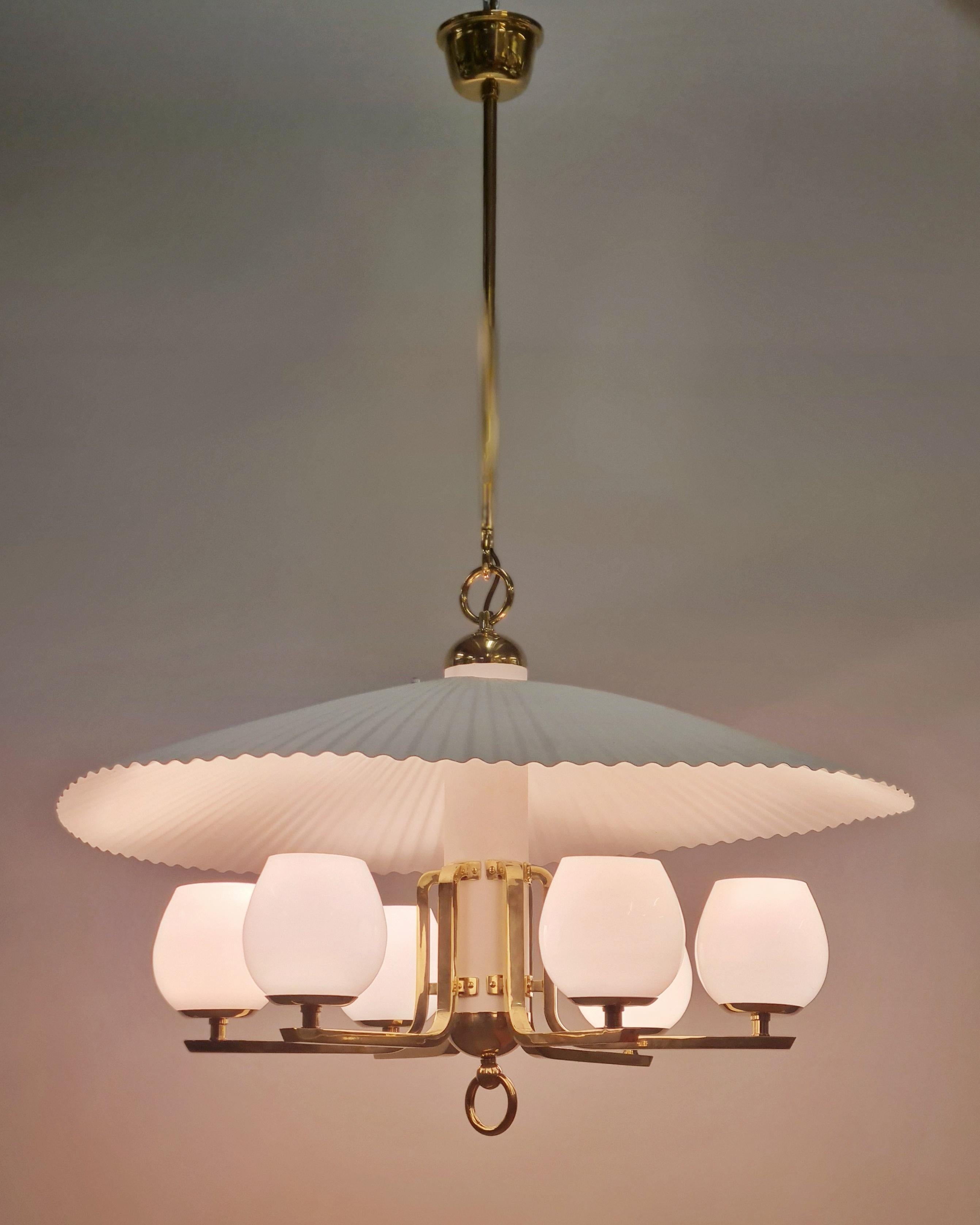 A Comissioned Paavo Tynell Ceiling Lamp, Taito, 1940s For Sale 1