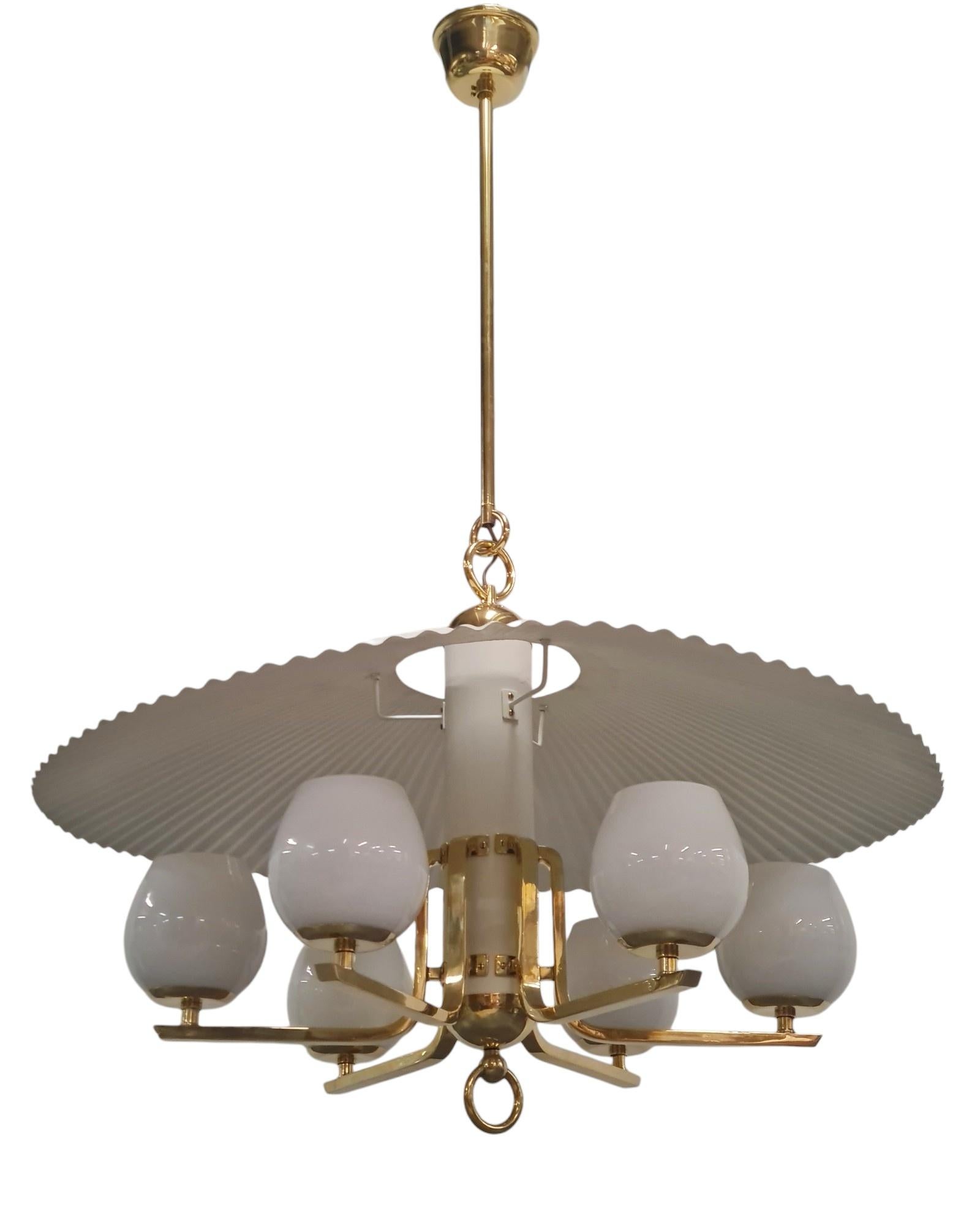 A Comissioned Paavo Tynell Ceiling Lamp, Taito, 1940s For Sale 2