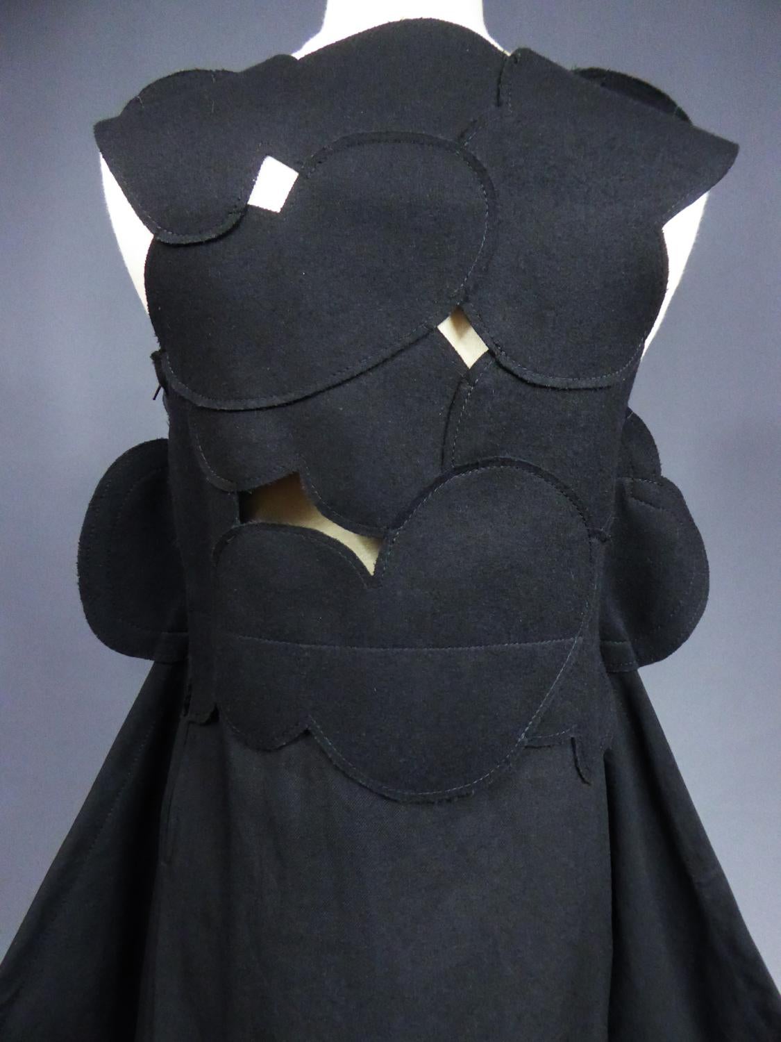 A Comme des Garcons Junya Watanabe Black Woollen Chasuble Dress Circa 2000 For Sale 9
