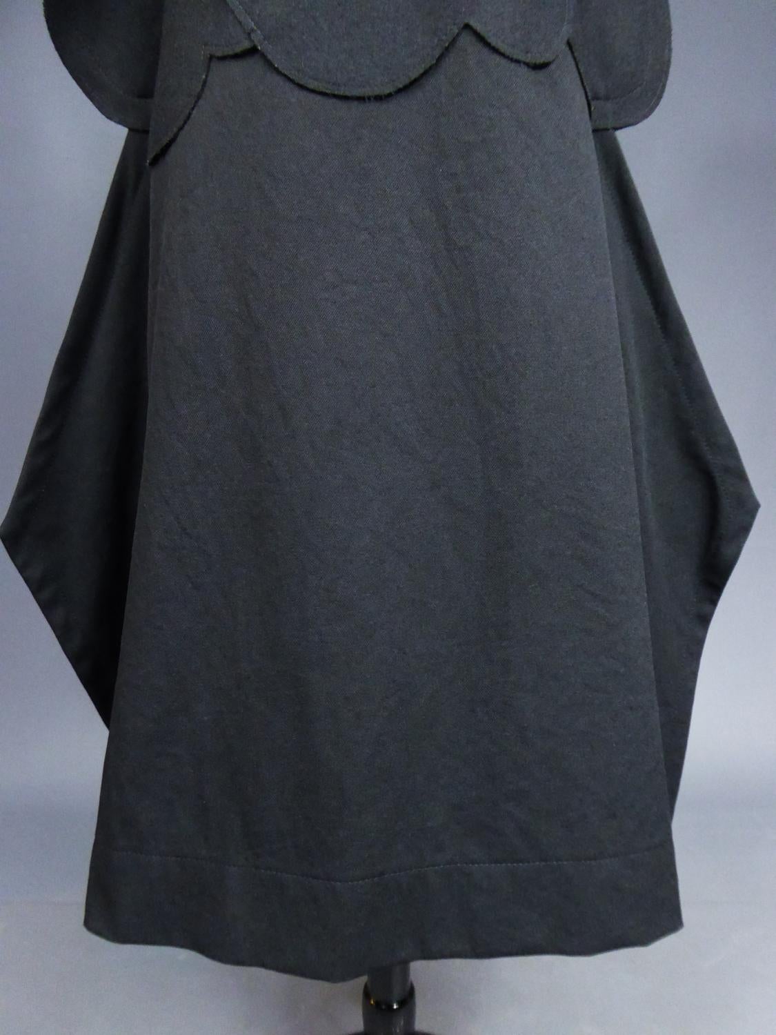 A Comme des Garcons Junya Watanabe Black Woollen Chasuble Dress Circa 2000 For Sale 2