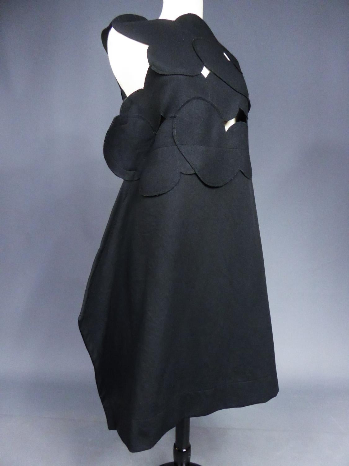 A Comme des Garcons Junya Watanabe Black Woollen Chasuble Dress Circa 2000 For Sale 4