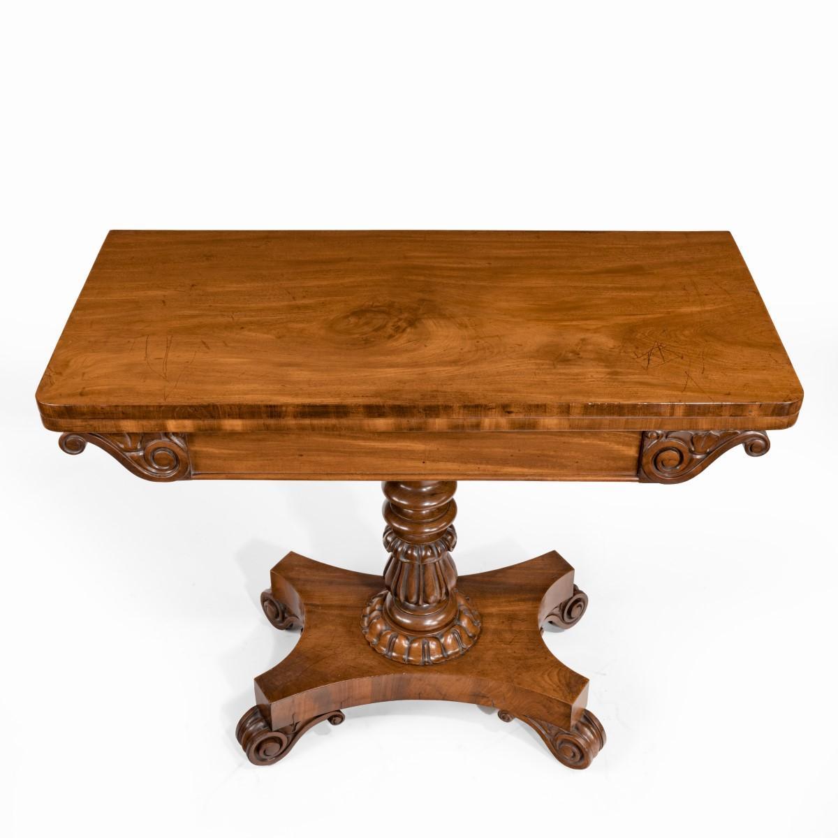 Companion Pair of William IV Flame-Mahogany Card Tables 6