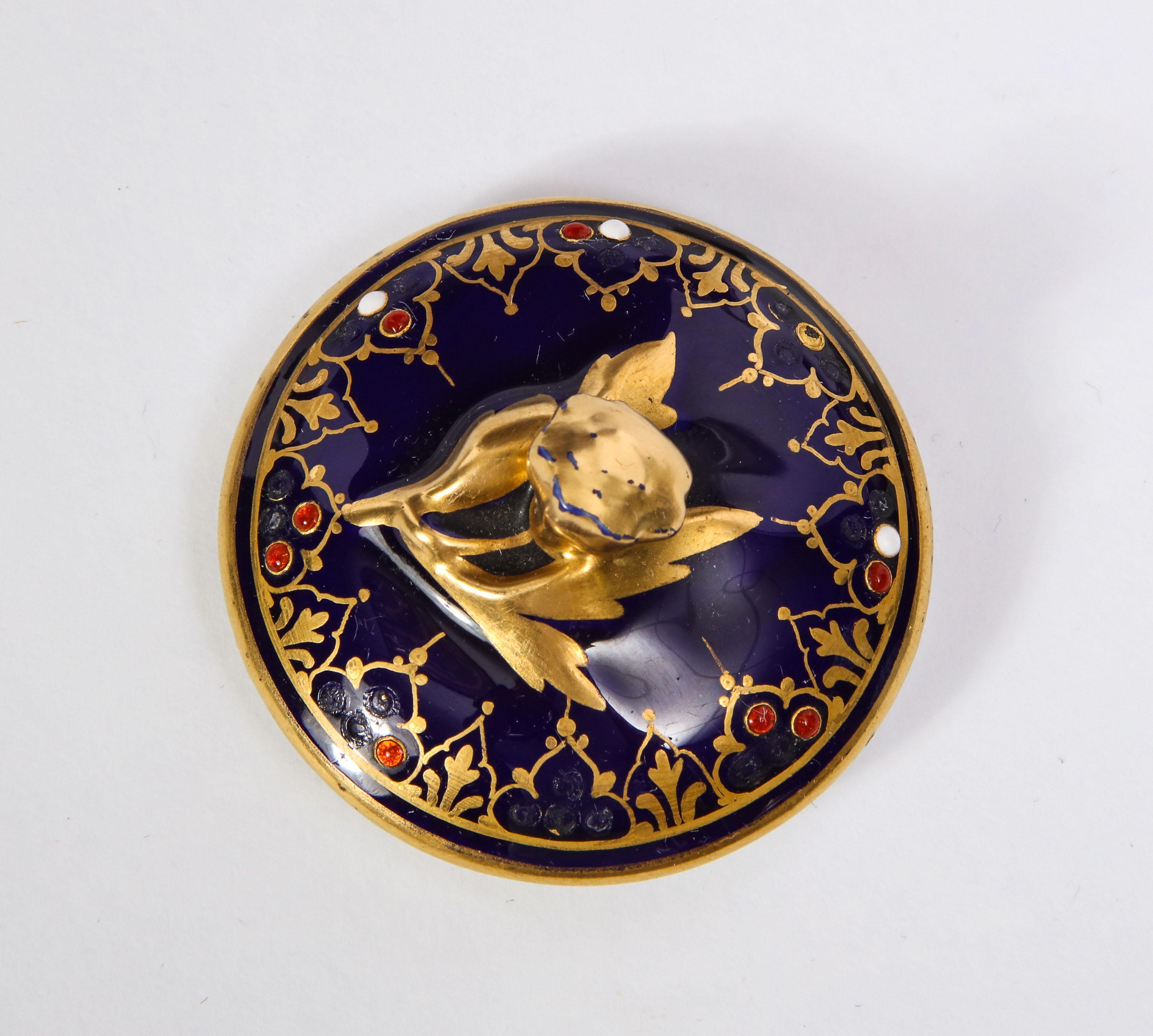 Complete Sevres Porcelain Cobalt Blue, Jeweled, Enameled, and Gilt Tea Service 3